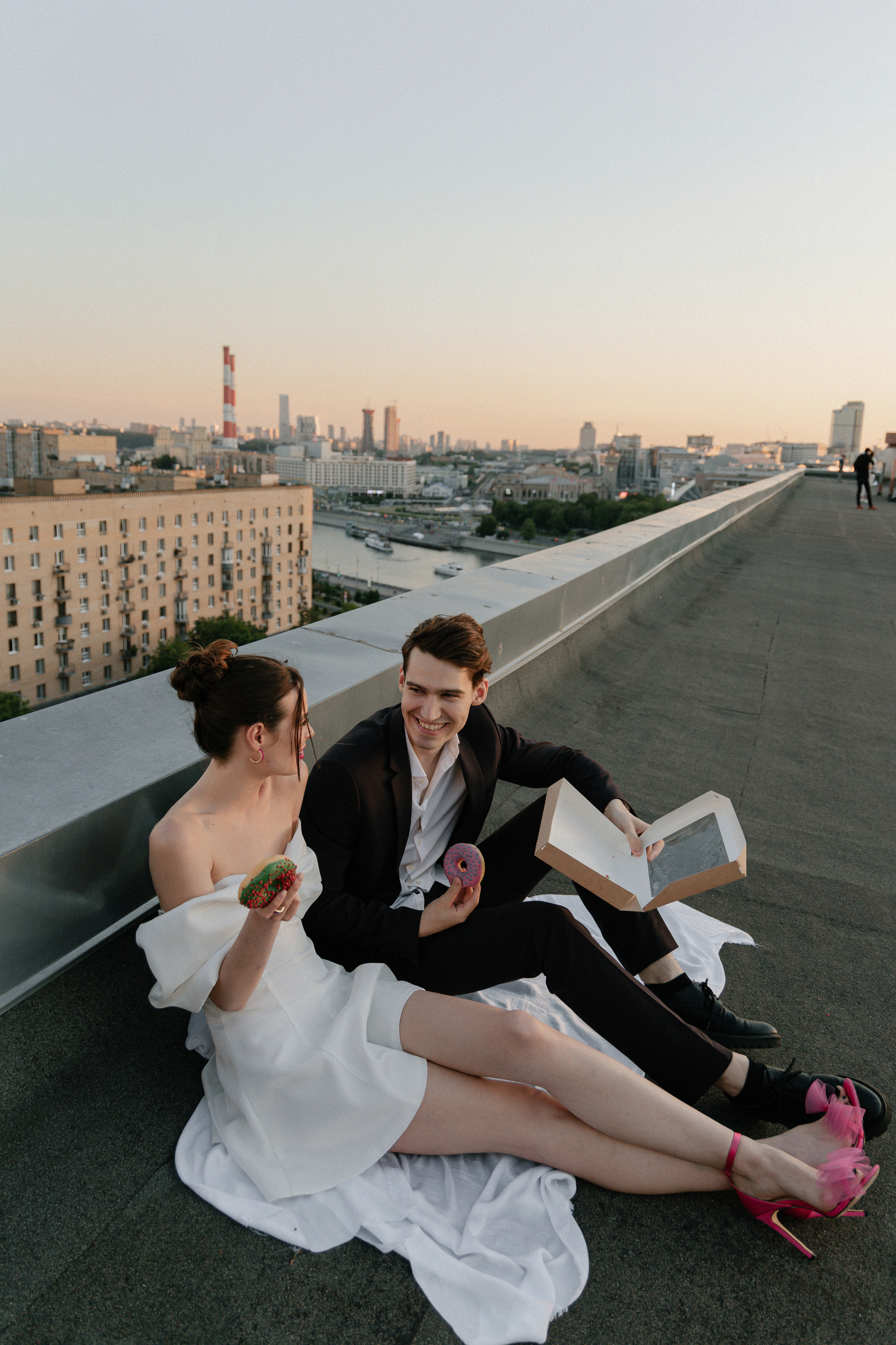 Дмитрий и Катерина: закат на крыше АРХИВ. Свадебный фотограф Москва