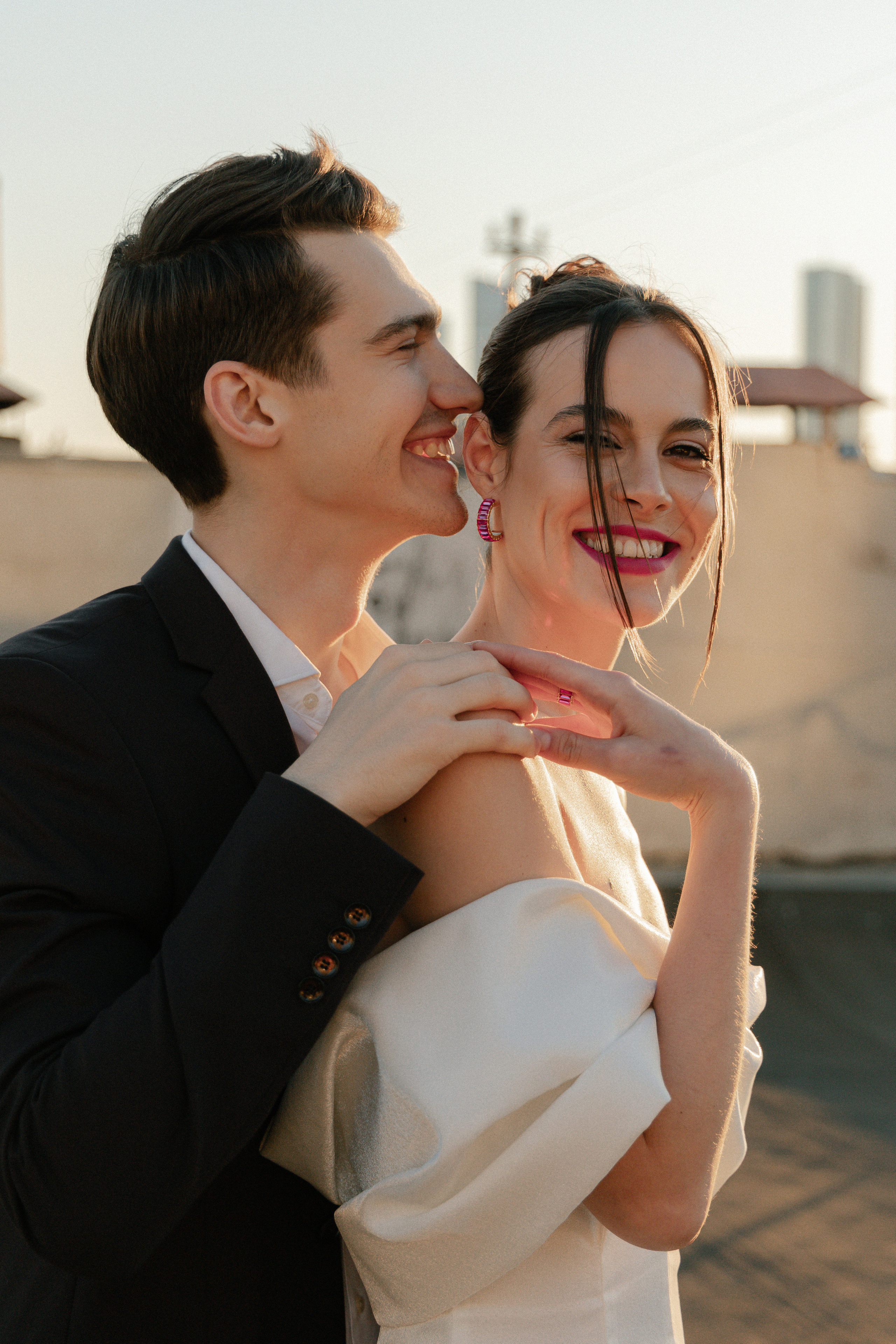 Дмитрий и Катерина: закат на крыше АРХИВ. Свадебный фотограф Москва