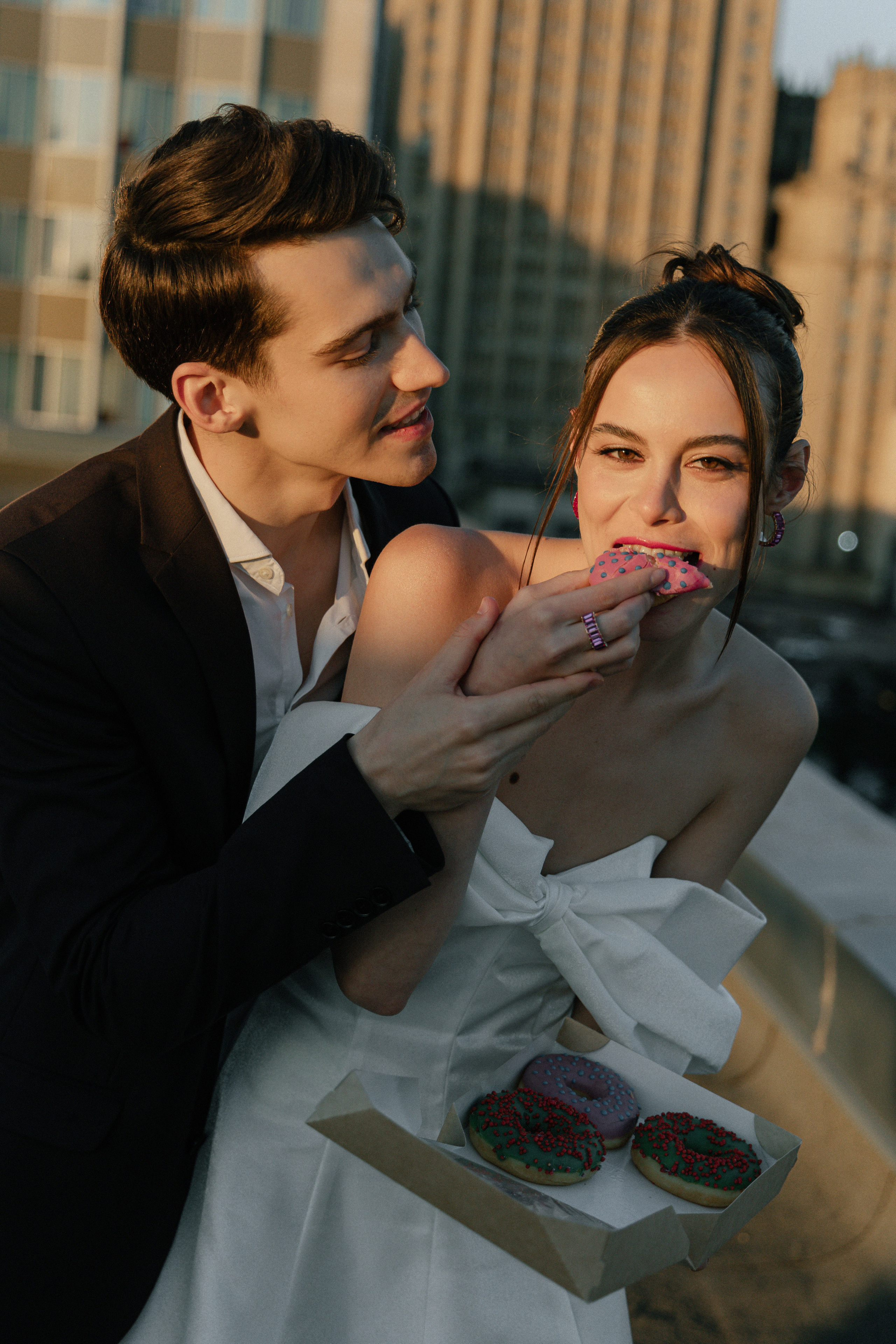 Дмитрий и Катерина: закат на крыше АРХИВ. Свадебный фотограф Москва