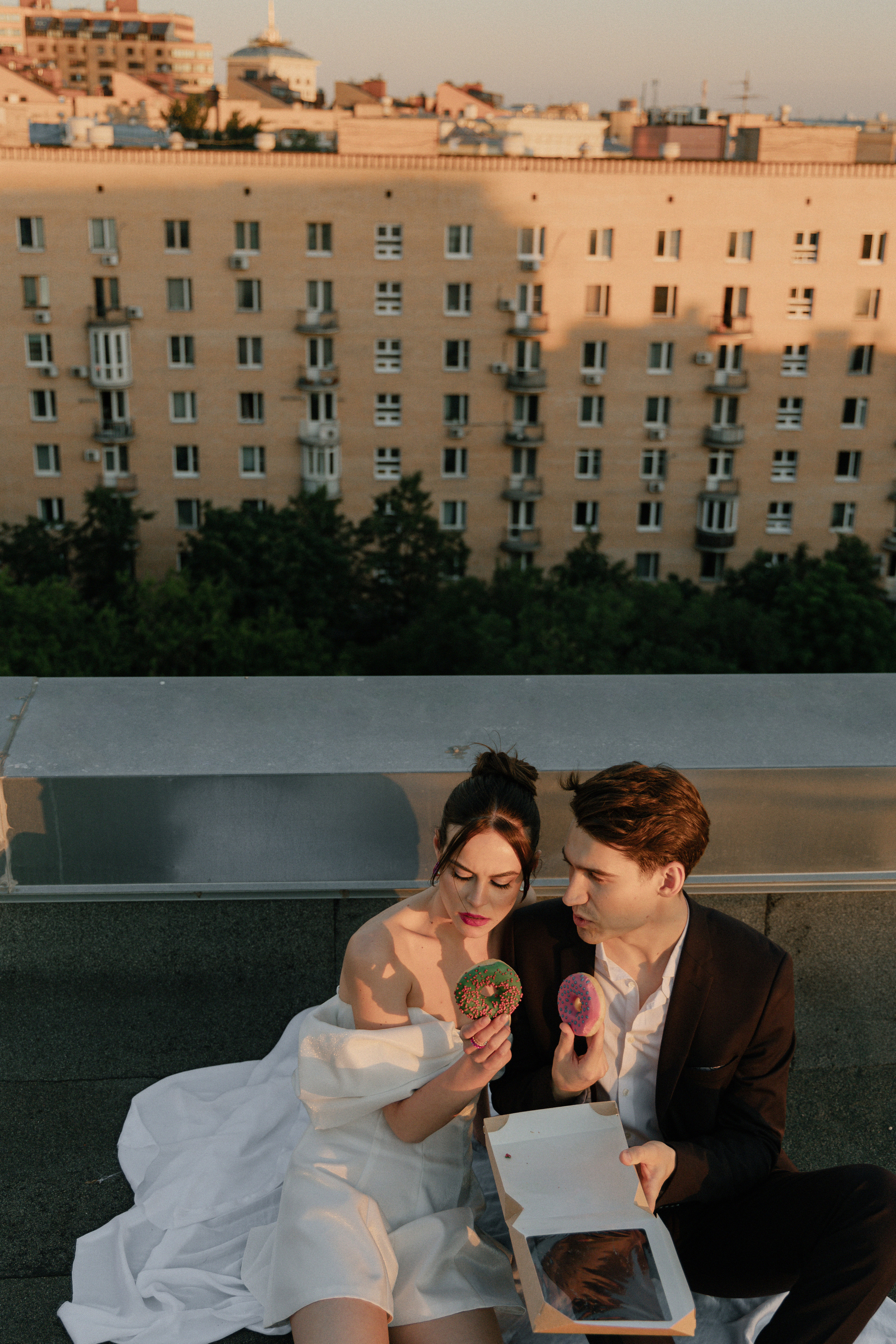 Дмитрий и Катерина: закат на крыше АРХИВ. Свадебный фотограф Москва