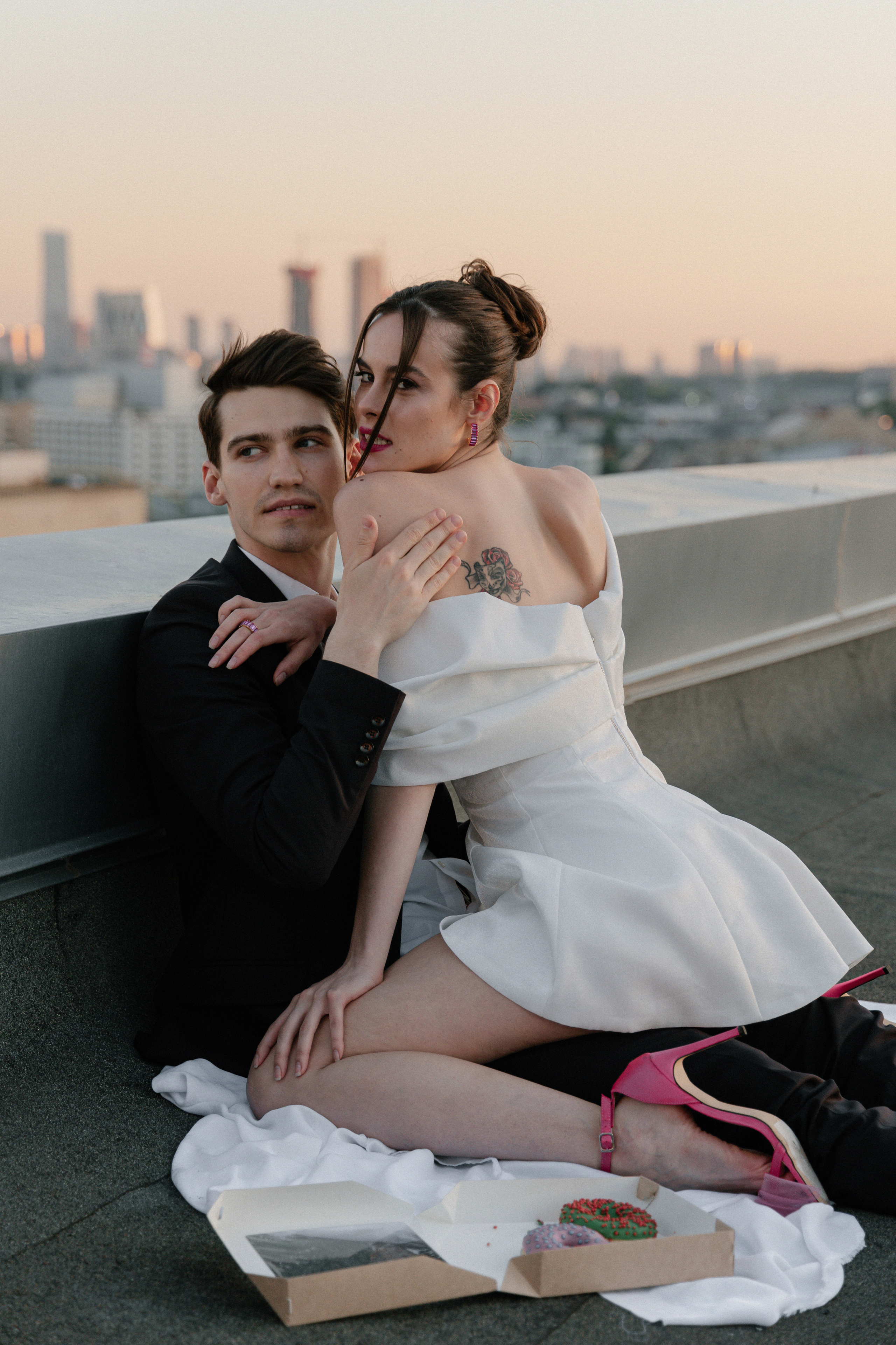 Дмитрий и Катерина: закат на крыше АРХИВ. Свадебный фотограф Москва