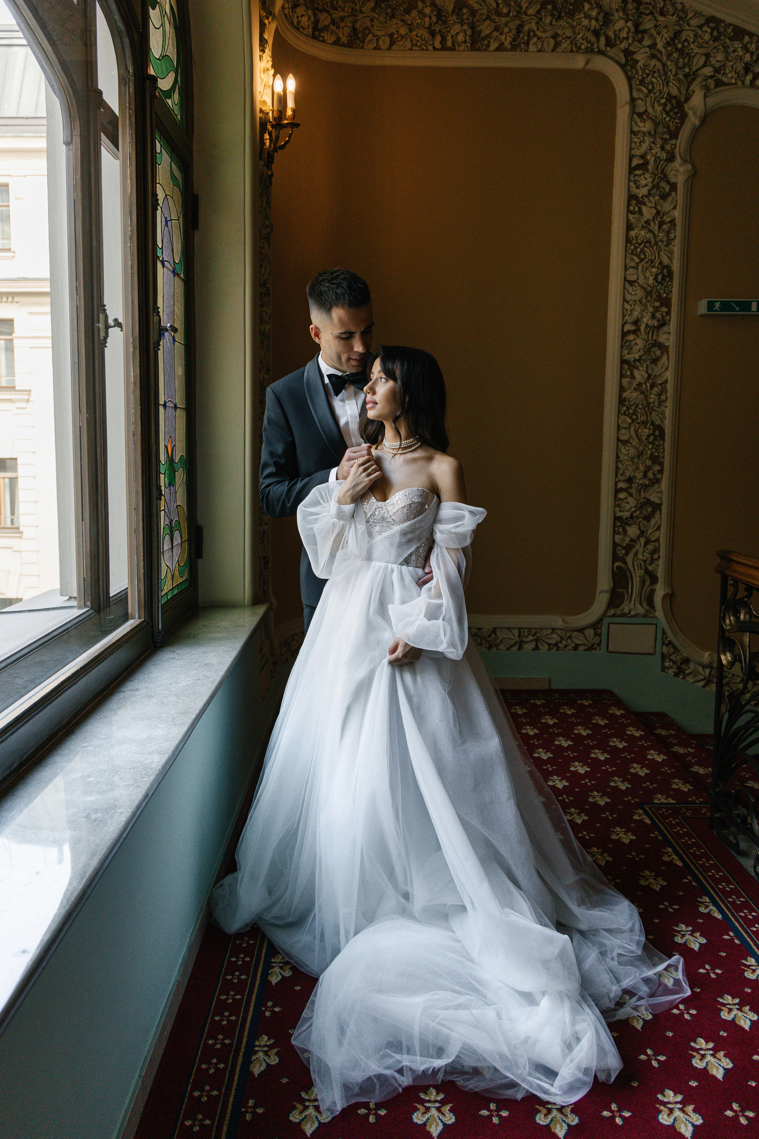 Полина и Никита: отель НАЦИОНАЛЬ АРХИВ. Свадебный фотограф Москва