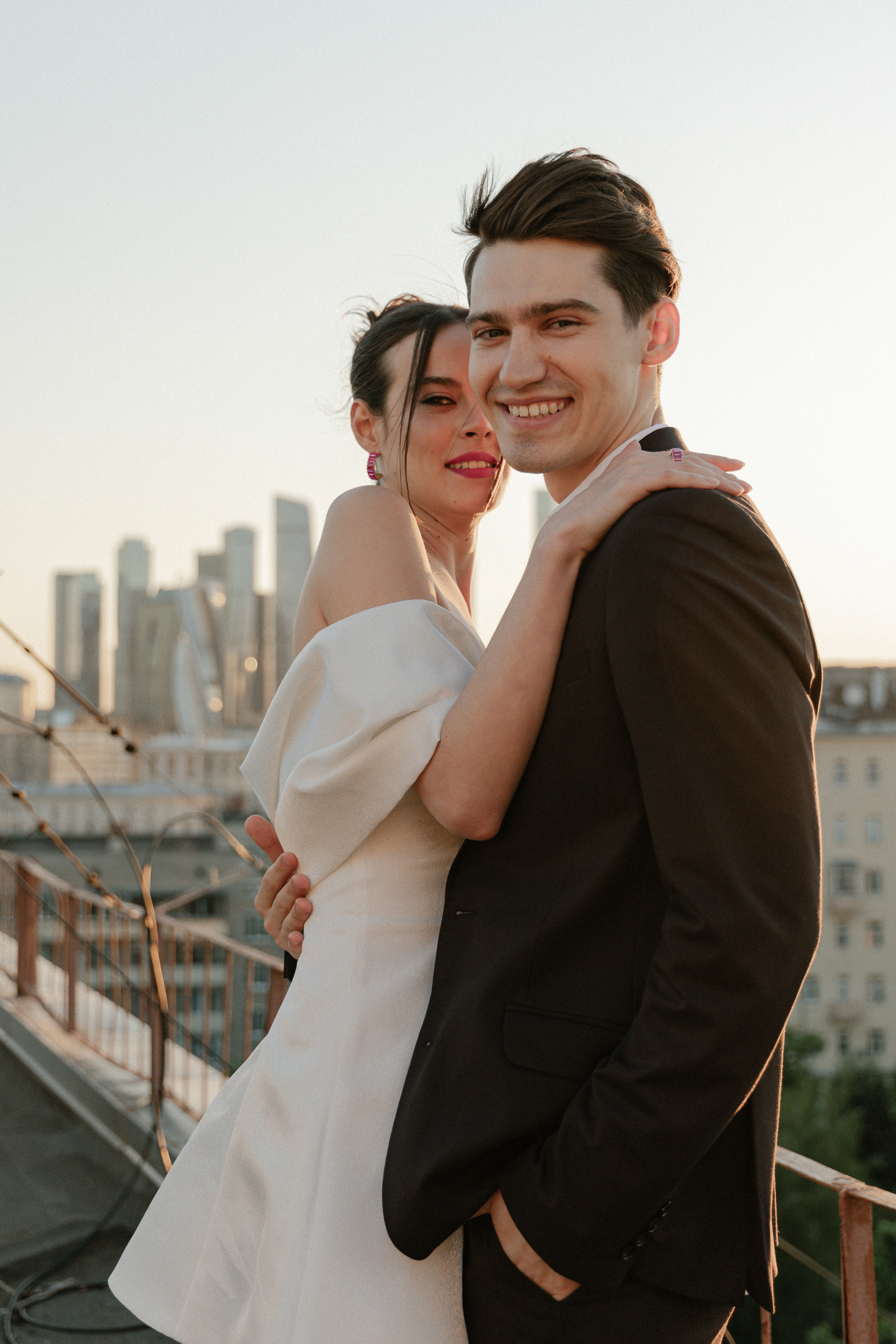 Дмитрий и Катерина: закат на крыше АРХИВ. Свадебный фотограф Москва