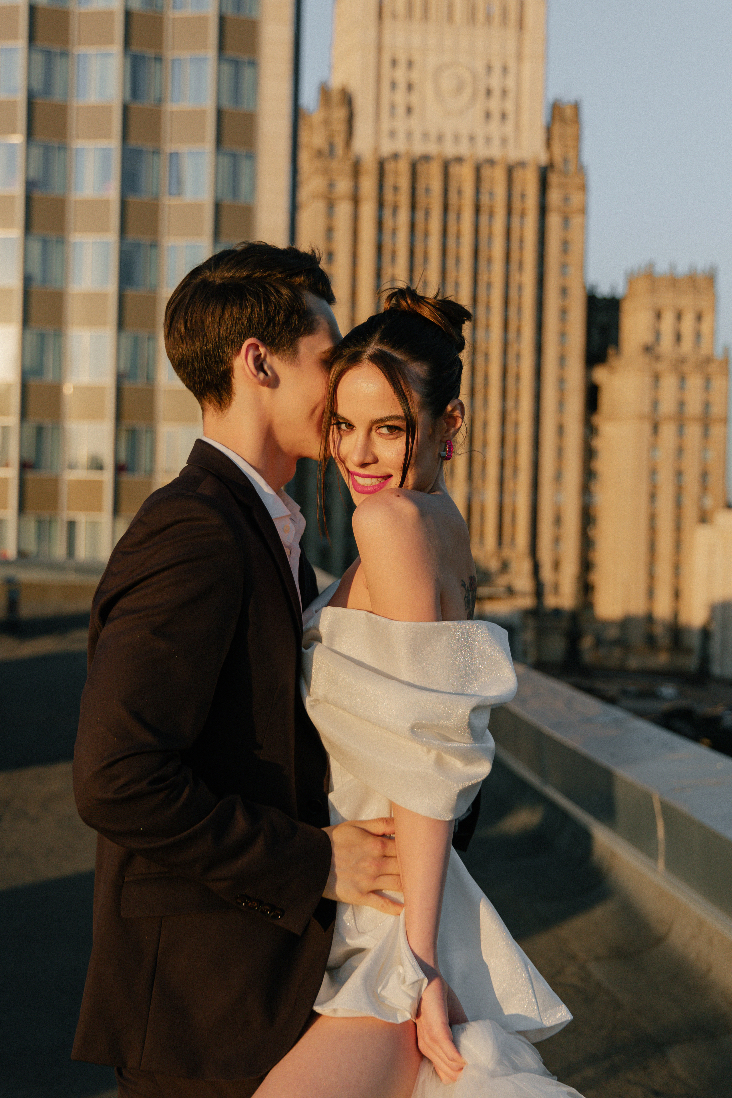 Дмитрий и Катерина: закат на крыше АРХИВ. Свадебный фотограф Москва