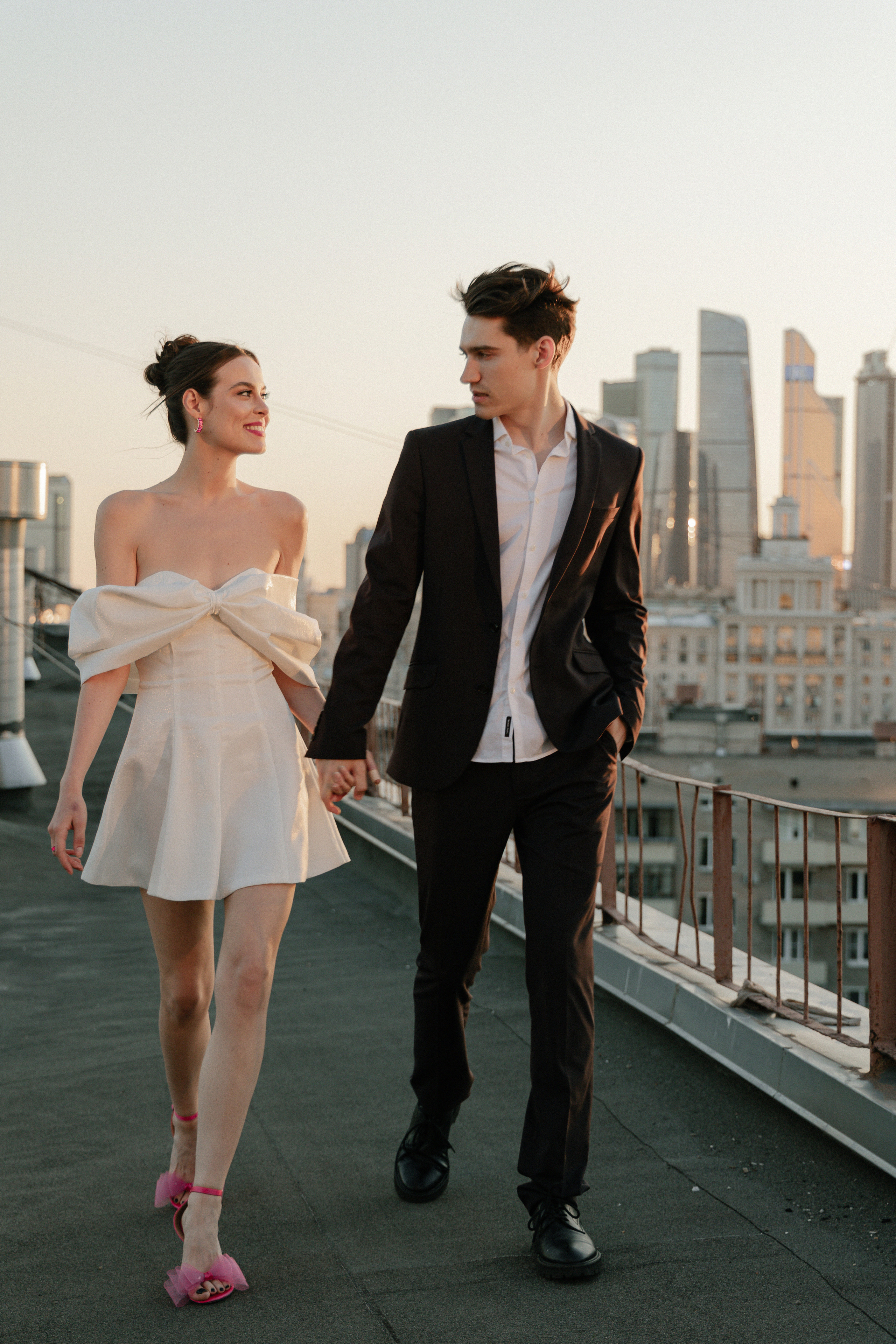 Дмитрий и Катерина: закат на крыше АРХИВ. Свадебный фотограф Москва