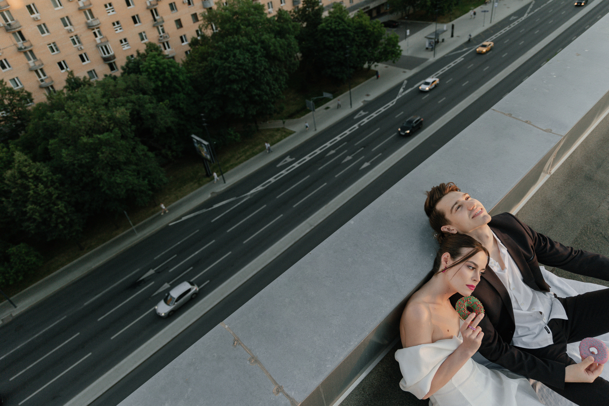 Дмитрий и Катерина: закат на крыше АРХИВ. Свадебный фотограф Москва