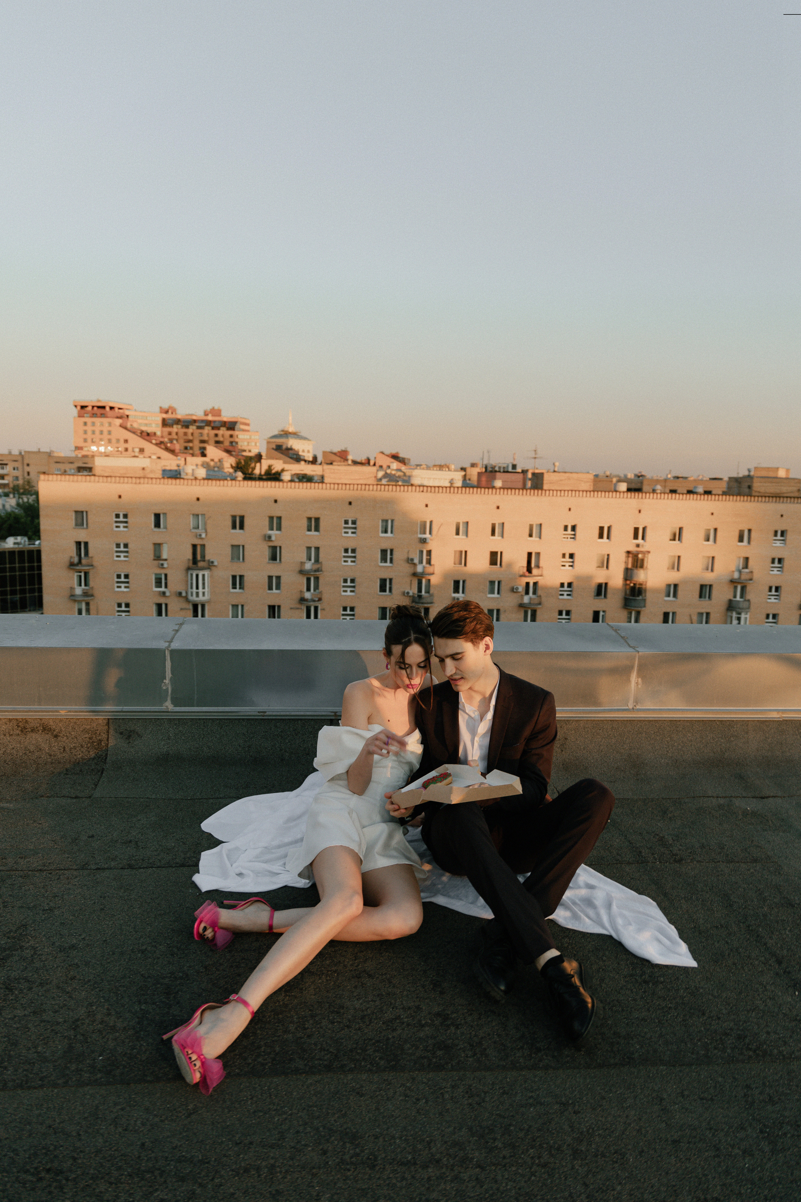 Дмитрий и Катерина: закат на крыше АРХИВ. Свадебный фотограф Москва