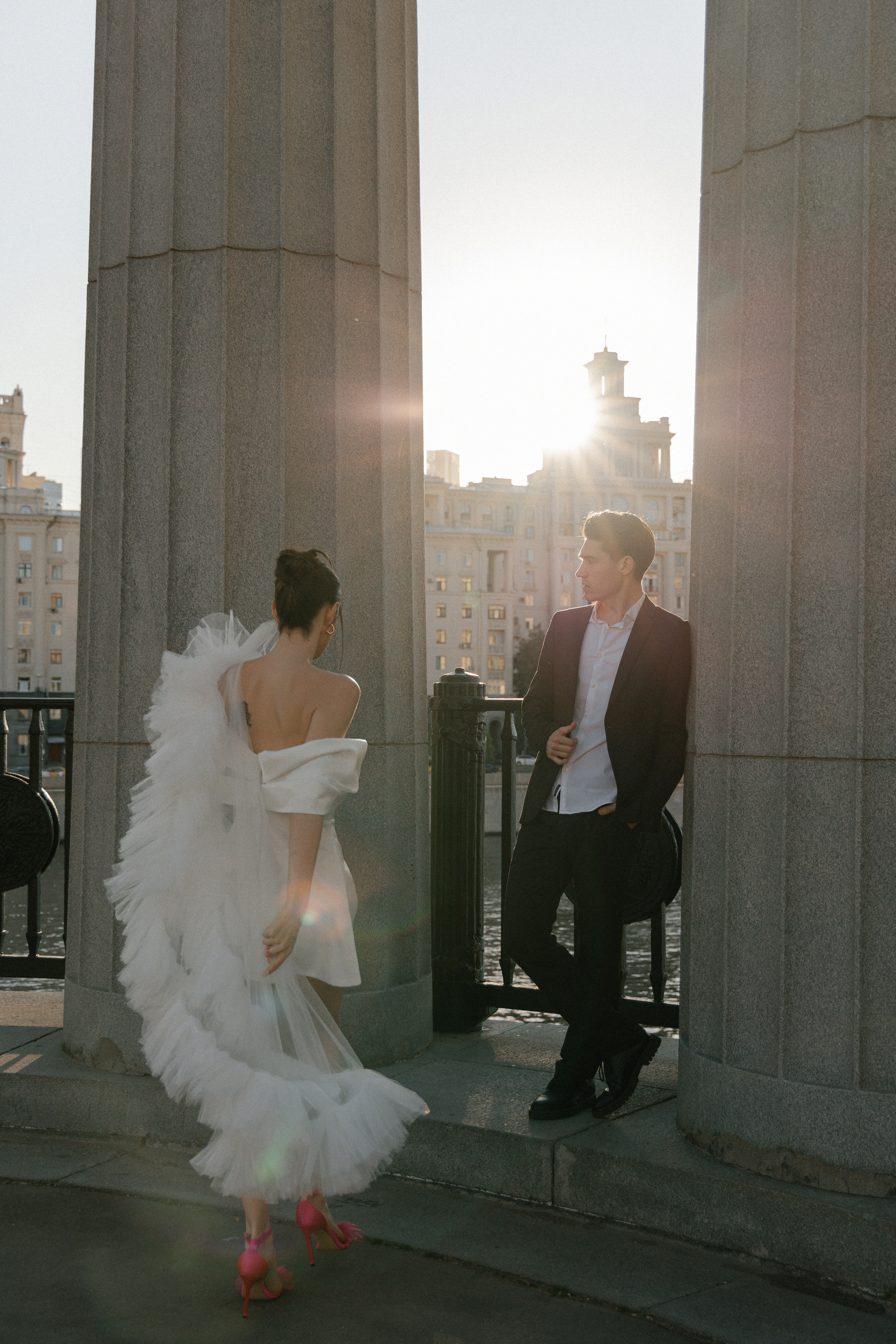 Дмитрий и Катерина: закат на крыше АРХИВ. Свадебный фотограф Москва