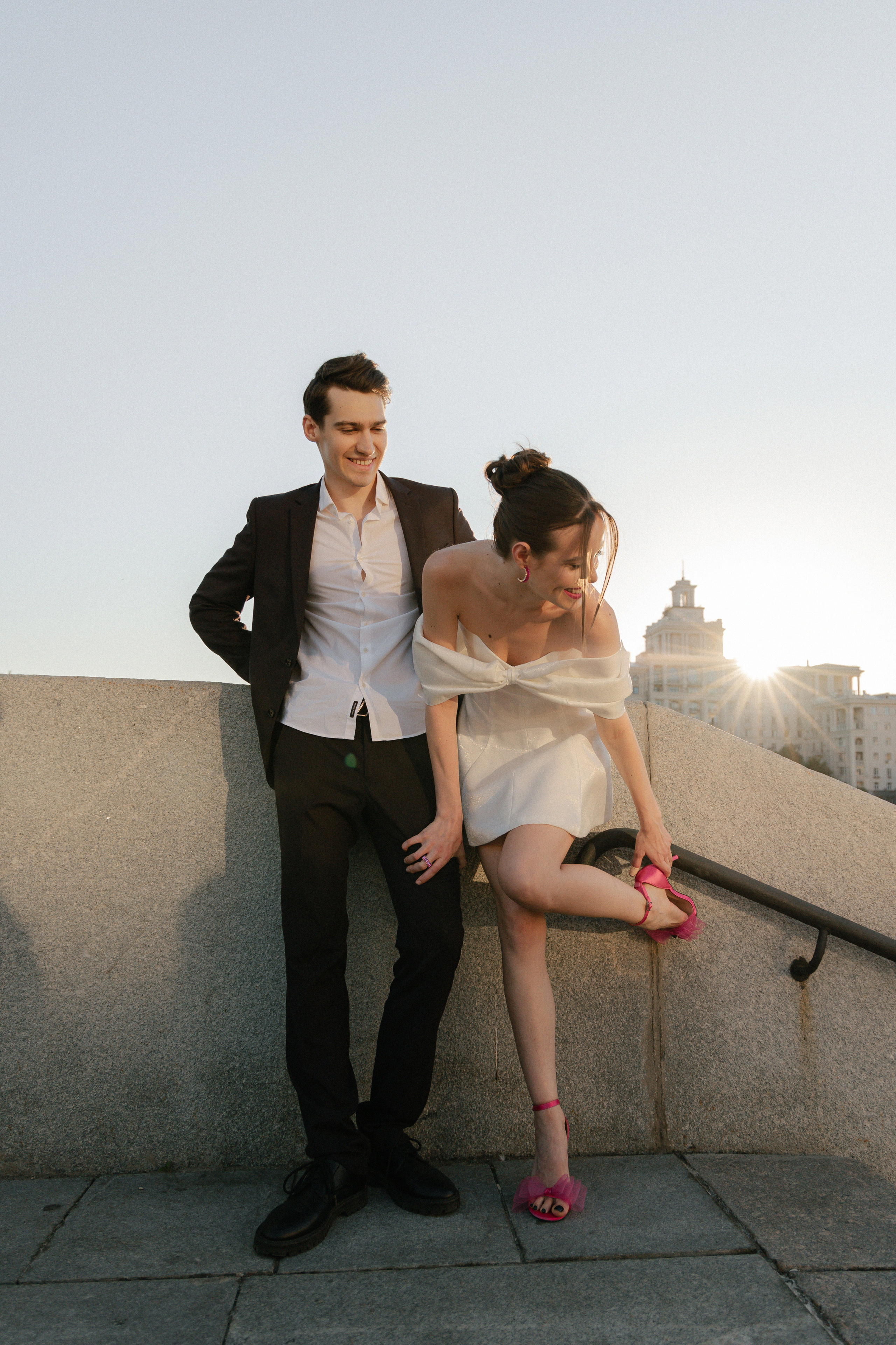 Дмитрий и Катерина: закат на крыше АРХИВ. Свадебный фотограф Москва