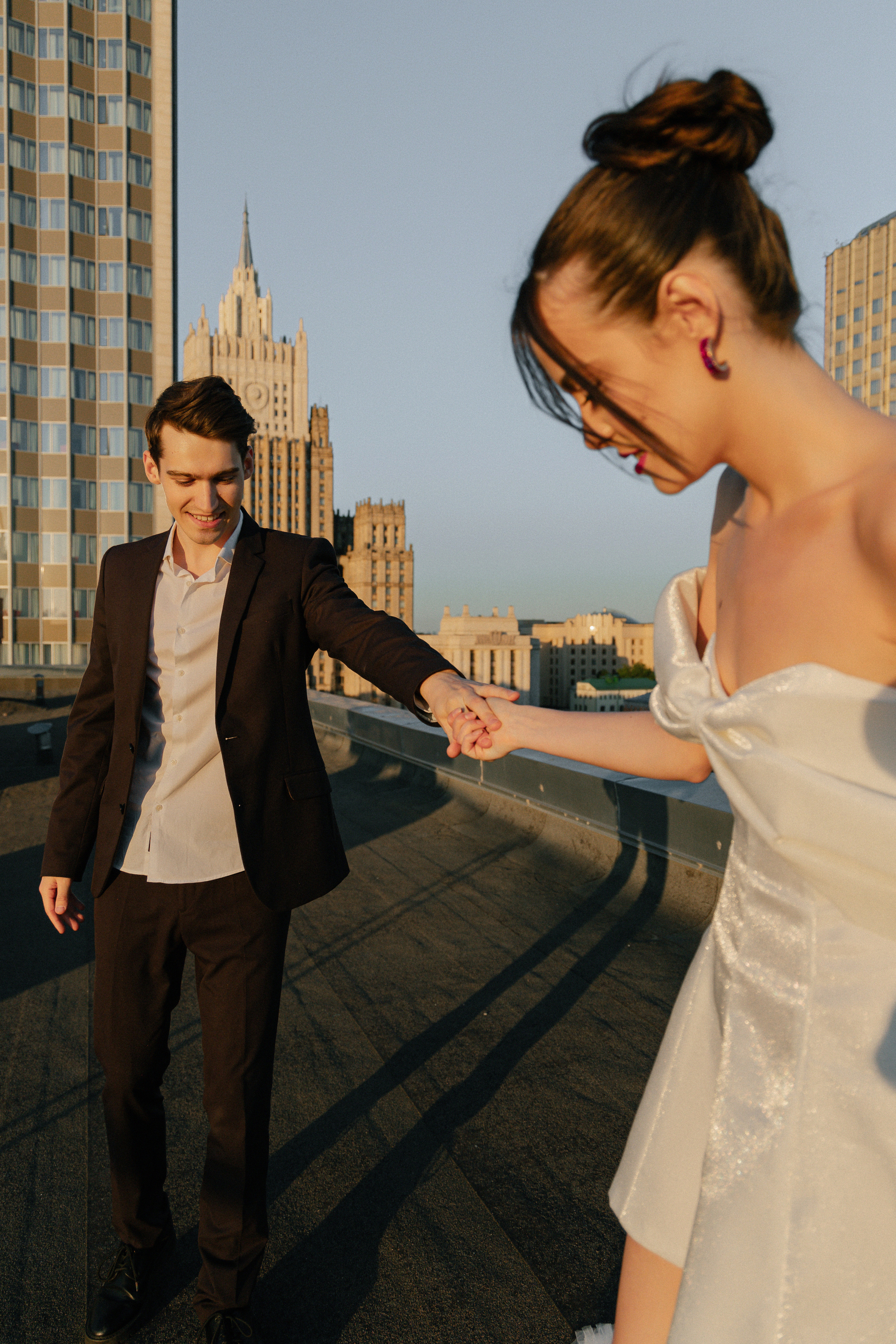 Дмитрий и Катерина: закат на крыше АРХИВ. Свадебный фотограф Москва