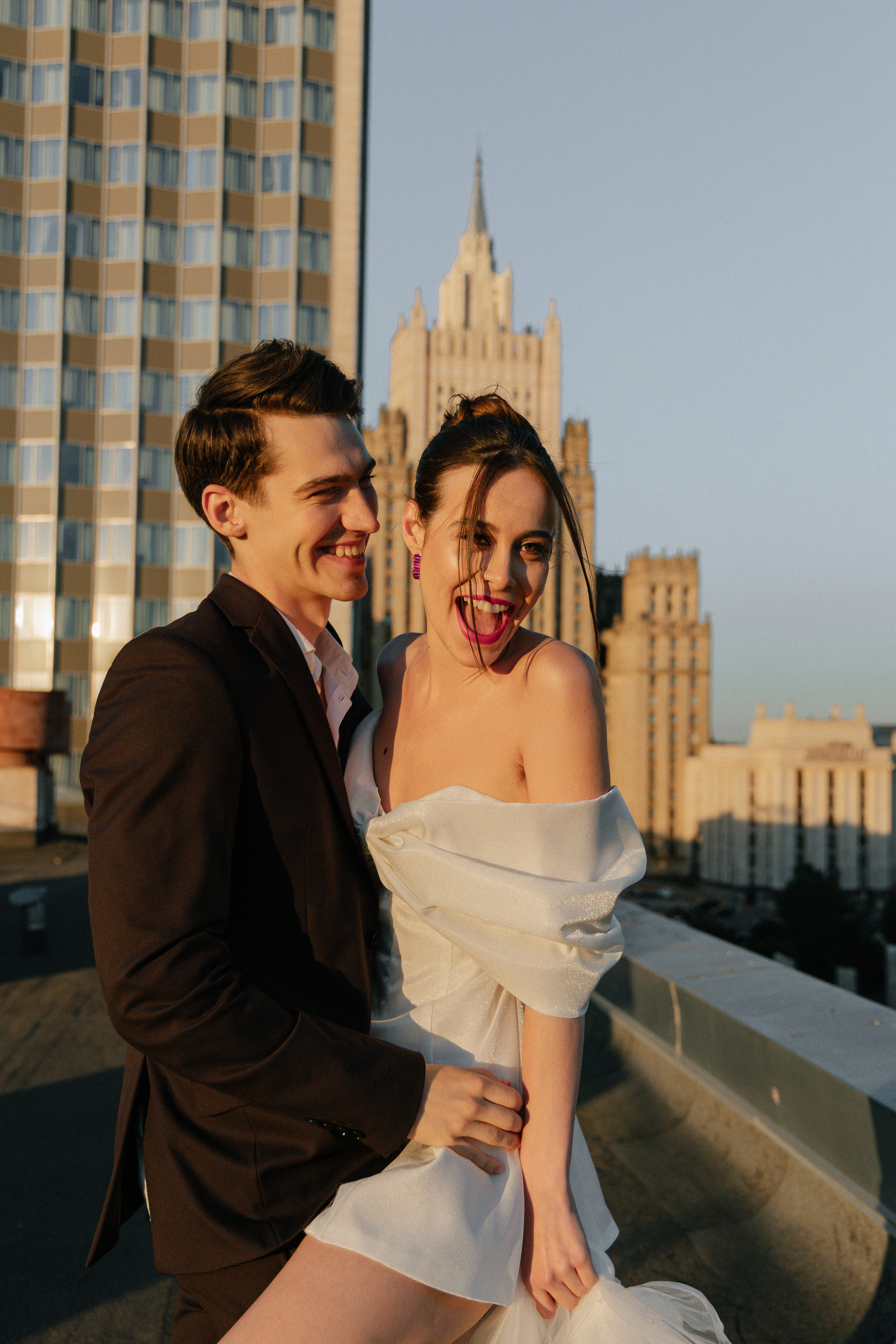 Дмитрий и Катерина: закат на крыше АРХИВ. Свадебный фотограф Москва