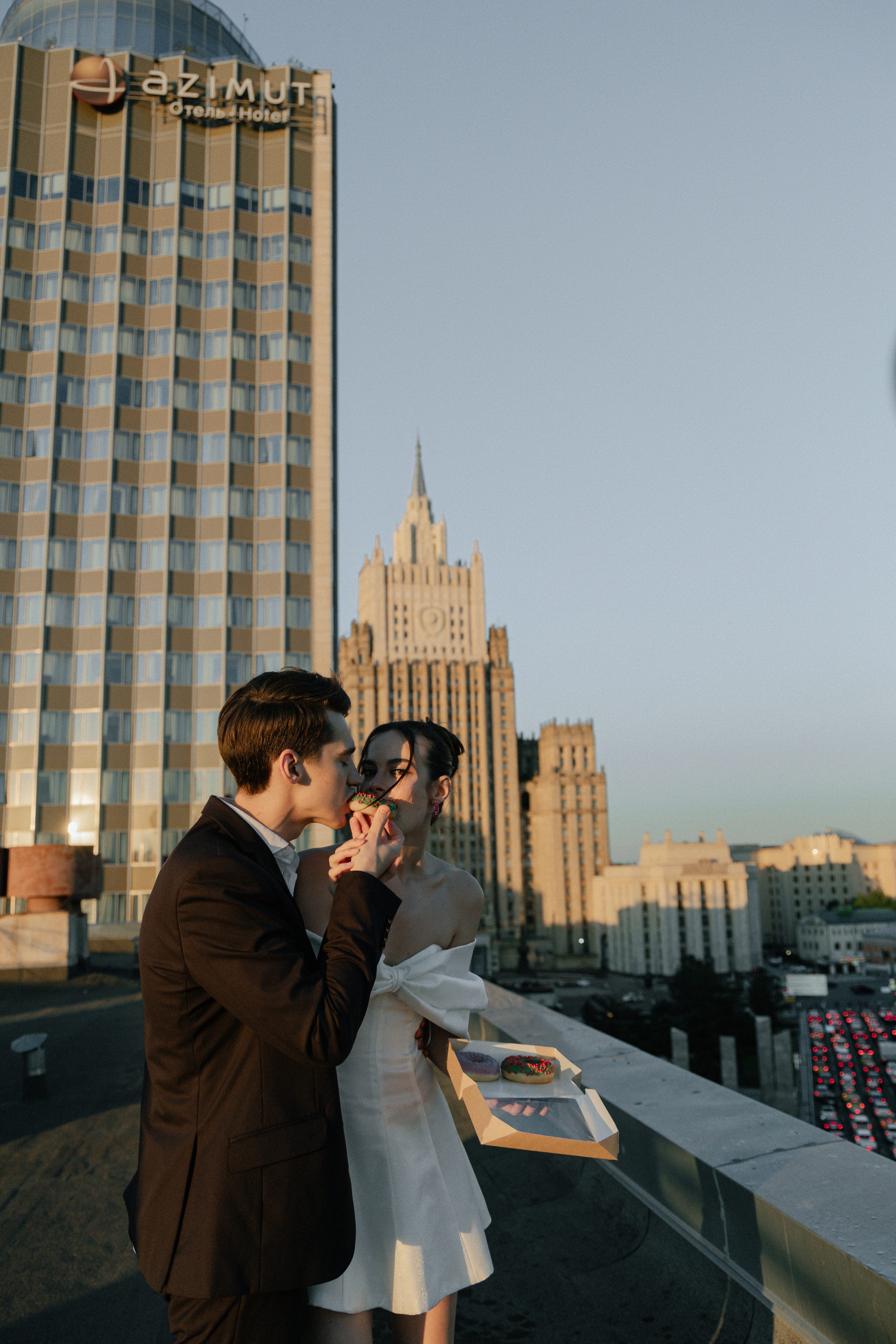 Дмитрий и Катерина: закат на крыше АРХИВ. Свадебный фотограф Москва