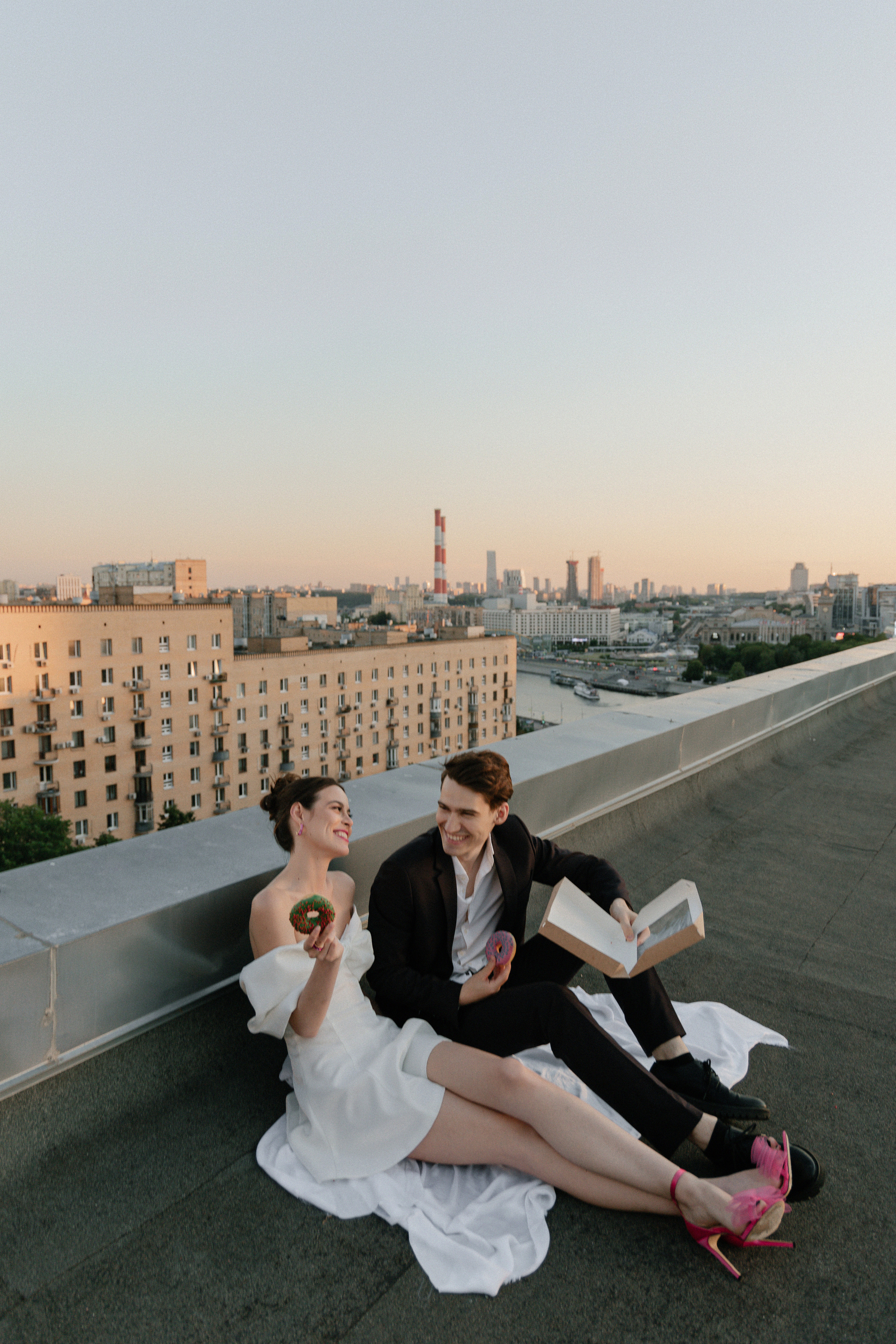 Дмитрий и Катерина: закат на крыше АРХИВ. Свадебный фотограф Москва