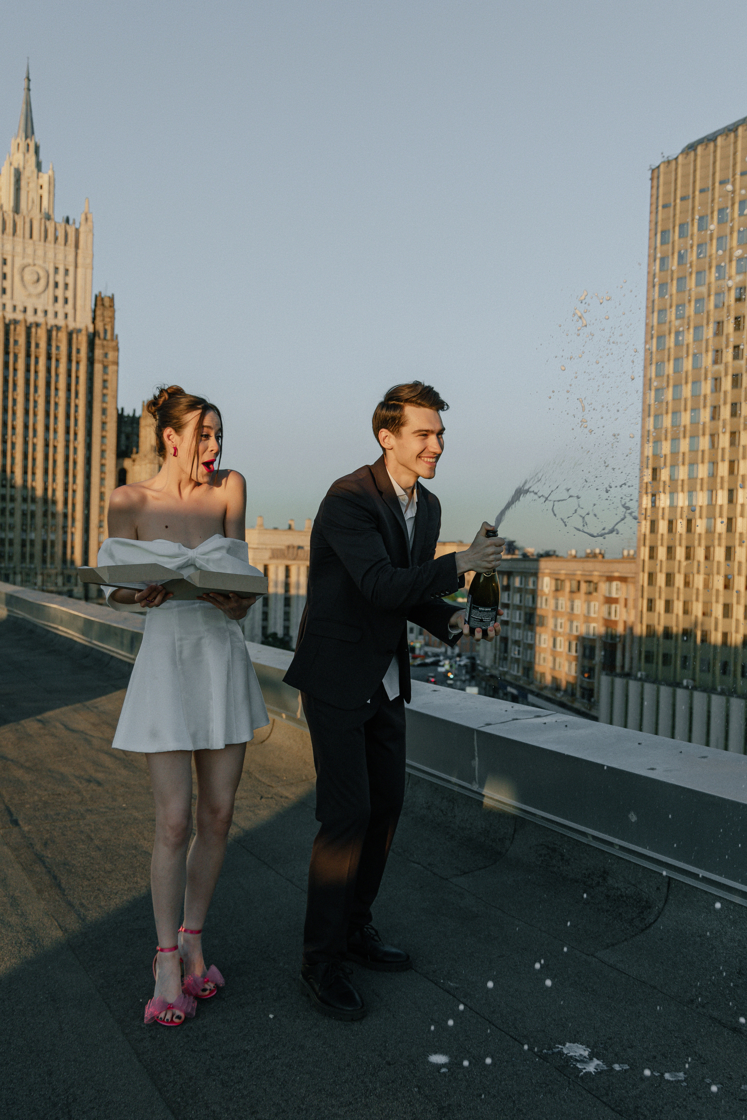 Дмитрий и Катерина: закат на крыше АРХИВ. Свадебный фотограф Москва