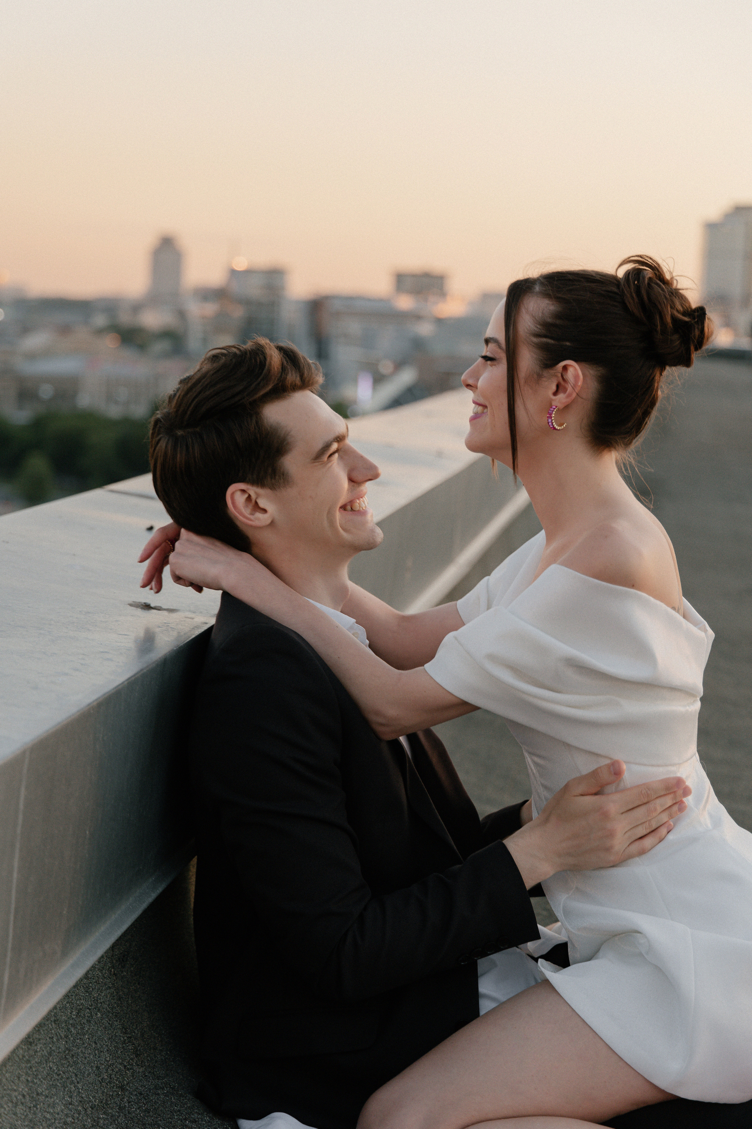 Дмитрий и Катерина: закат на крыше АРХИВ. Свадебный фотограф Москва