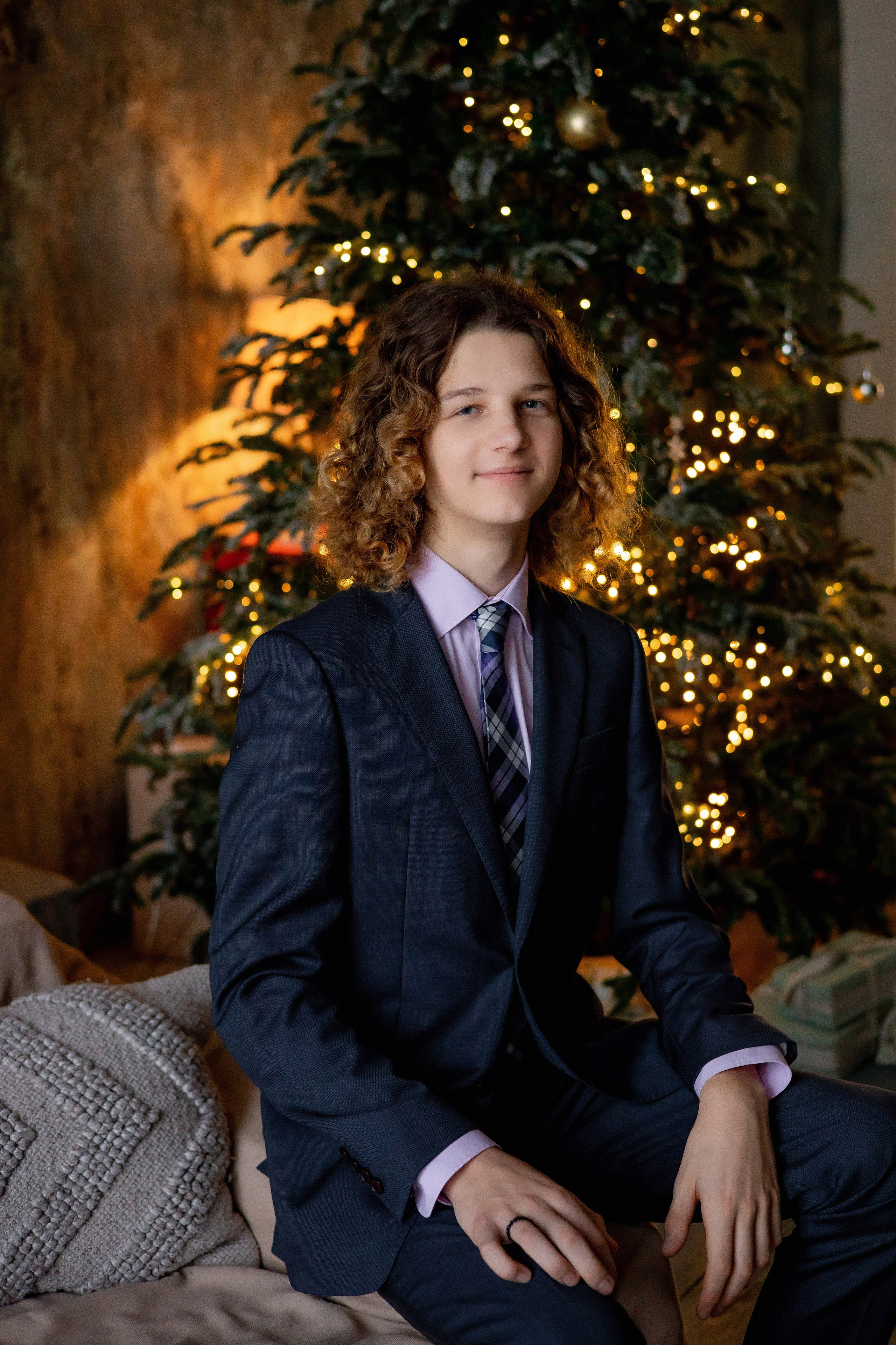 Новогодняя фотосессия для большой семьи. Семейный фотограф в Москве