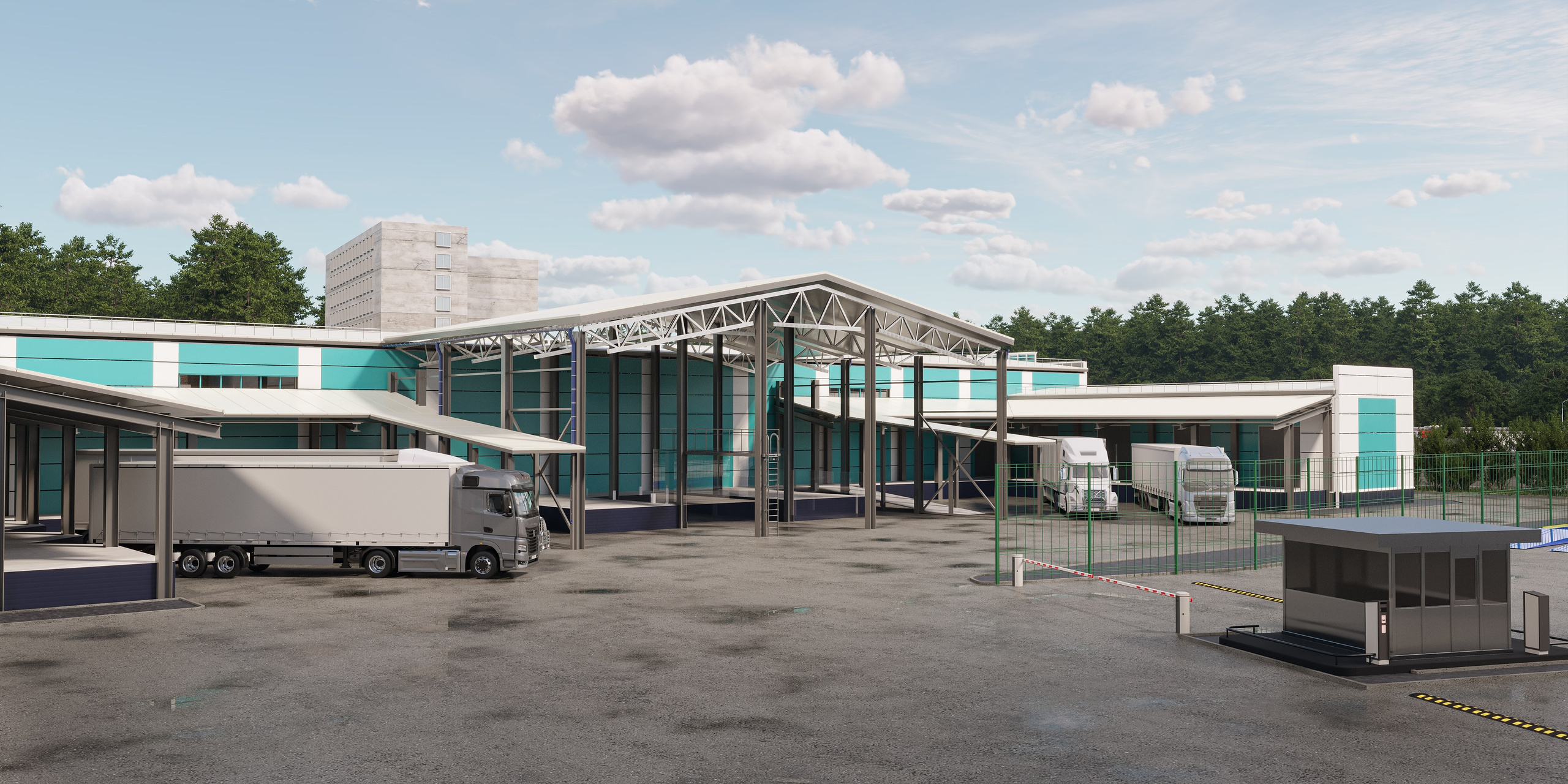 Порт с причалом, Мурманск. 3D визуализация интерьера и архитектурной среды