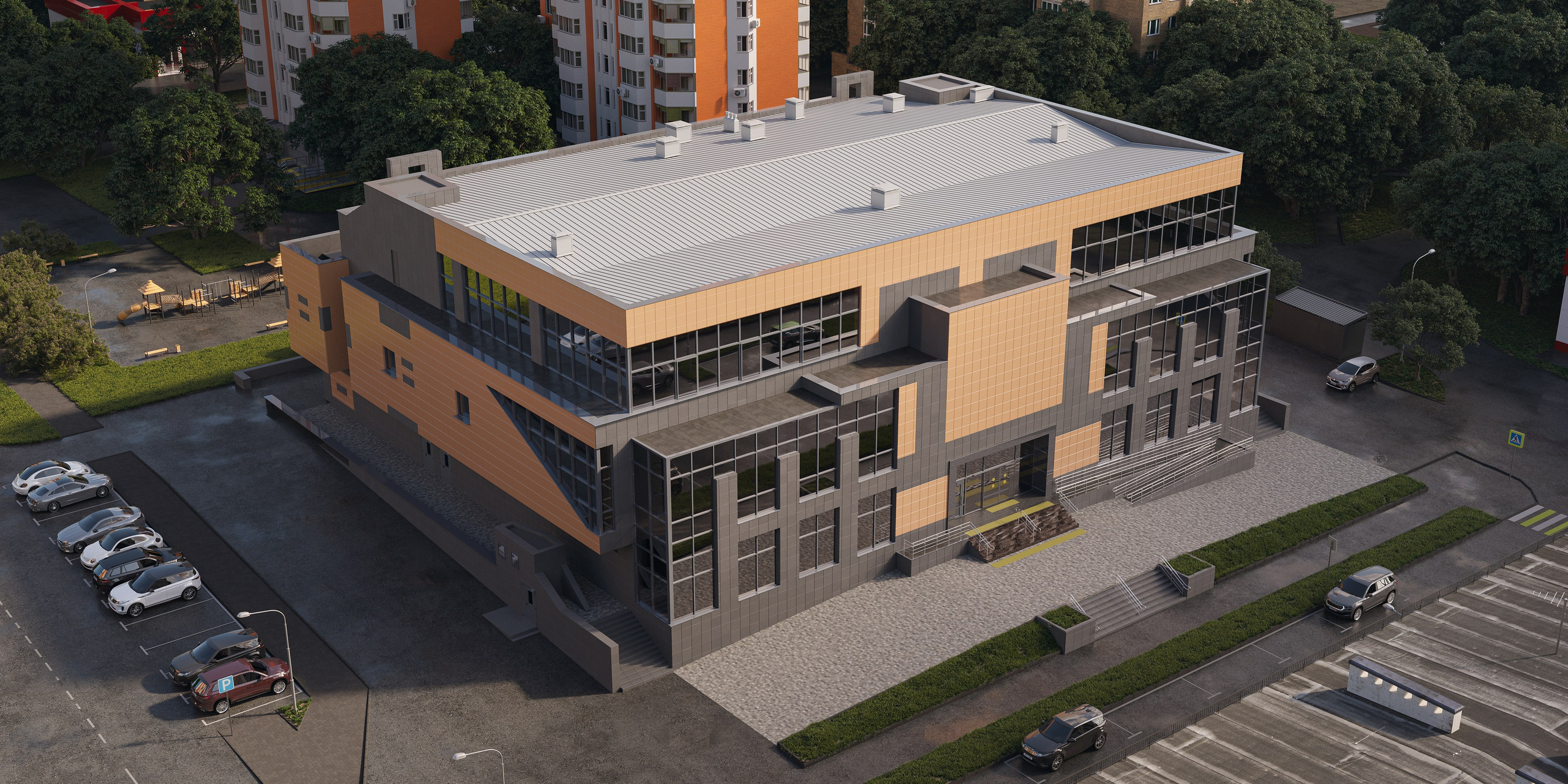 Торговый Центр, Солнцево. 3D визуализация интерьера и архитектурной среды