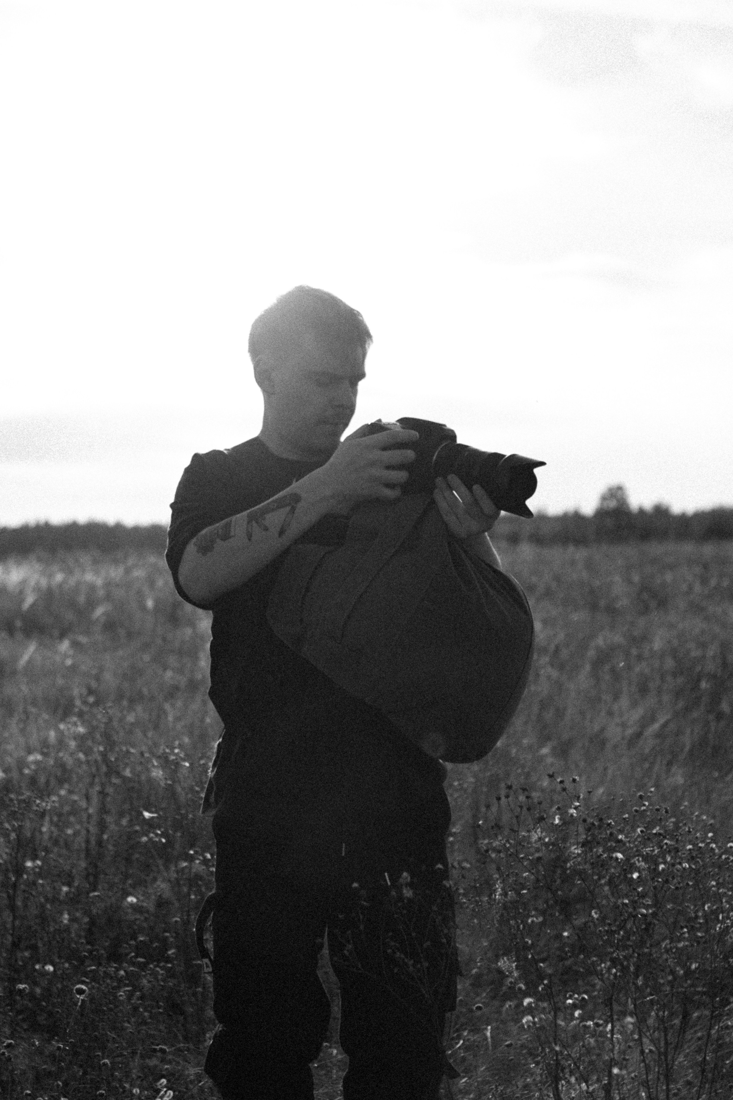 Backstage. Съемка клипа в поле. Фотограф Анастасия Кулешова