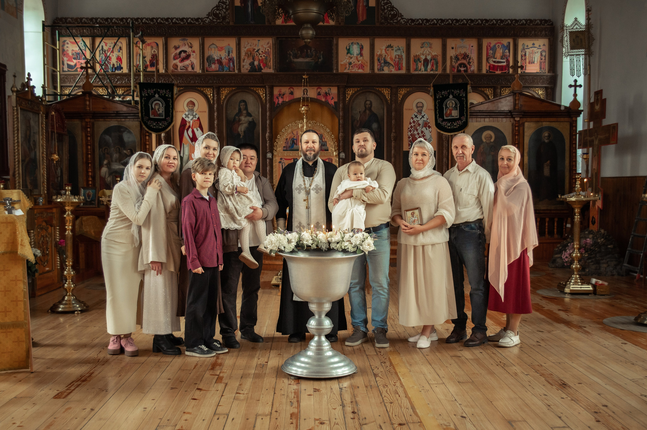 Таинство Крещения Геннадия, Храм Николая Чудотворца Краснослободск. Церковный, семейный и репортажный фотограф Волгоград, Волжский