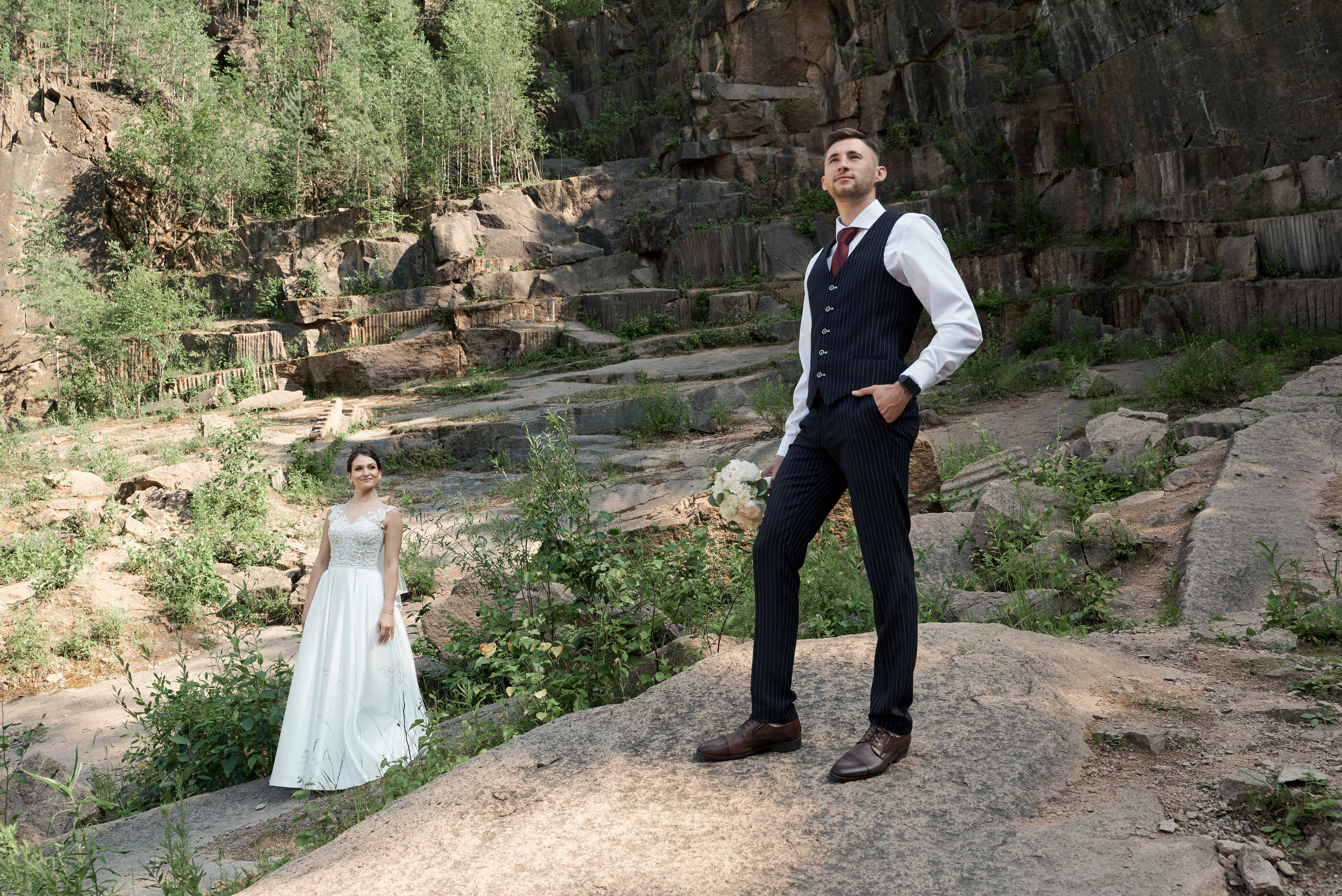 Гранитный карьер. Свадебный фотограф Александр Браво