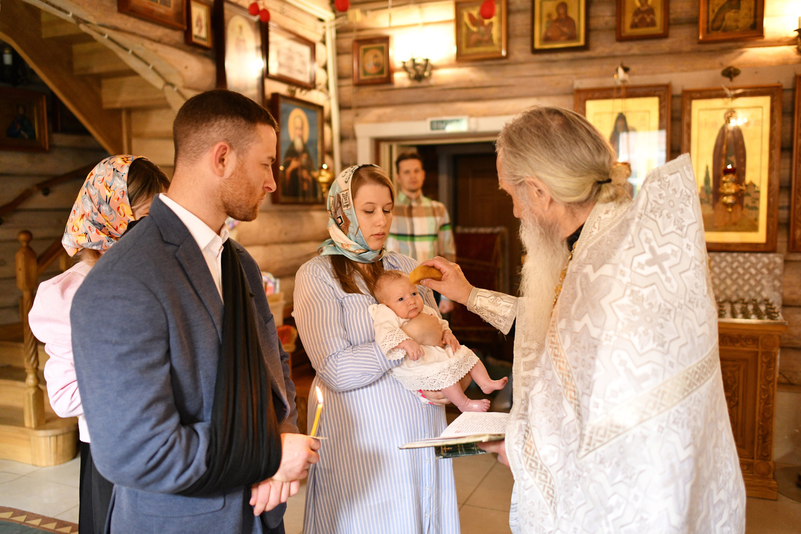 Крещение младенца Ксении. Свадебный и портретный фотограф в Москве Галина Борисова