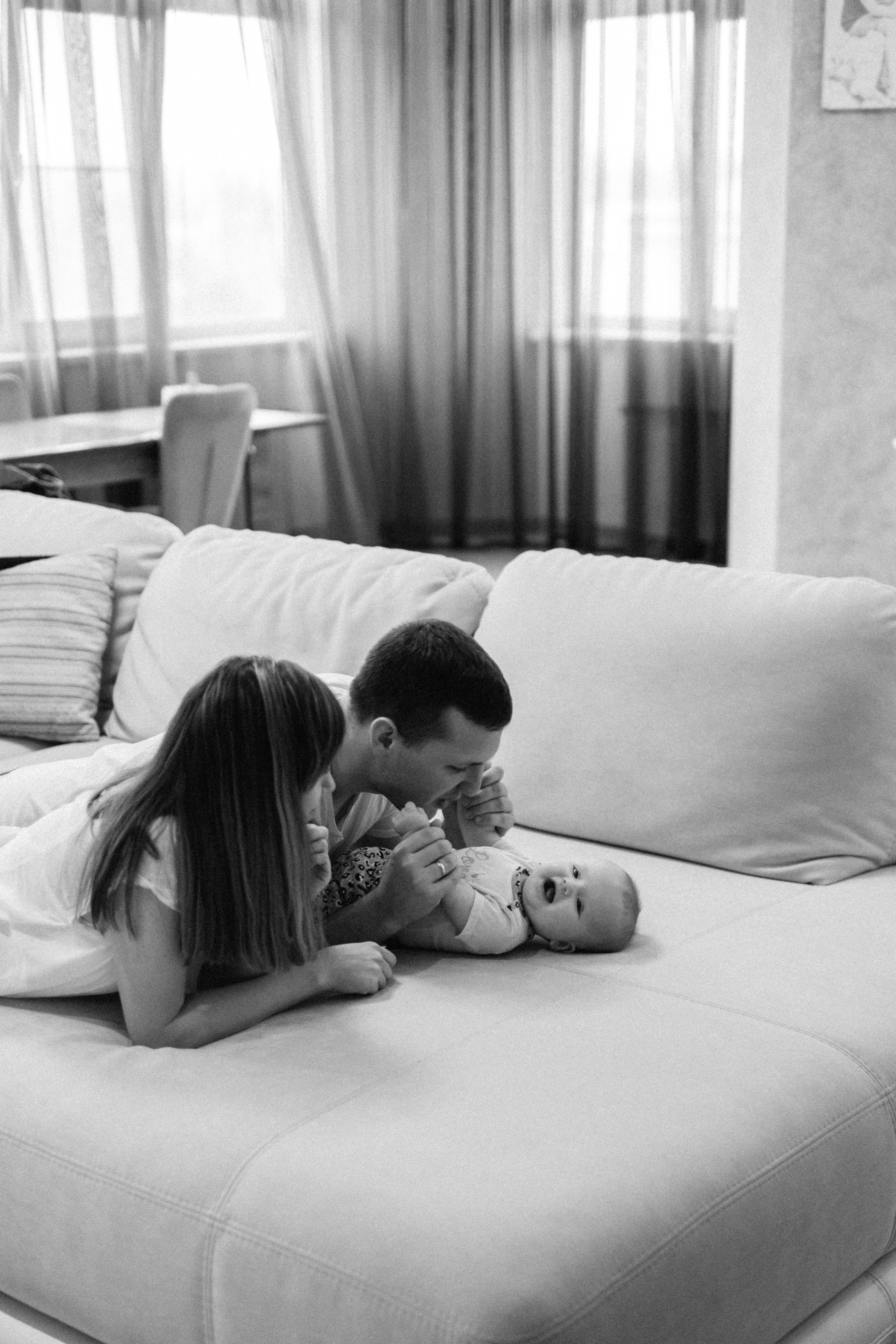 Домашняя фотосессия Валерия + Ева + Матвей. Свадебный и семейный фотограф г. Волгоград Биленко Ангелина