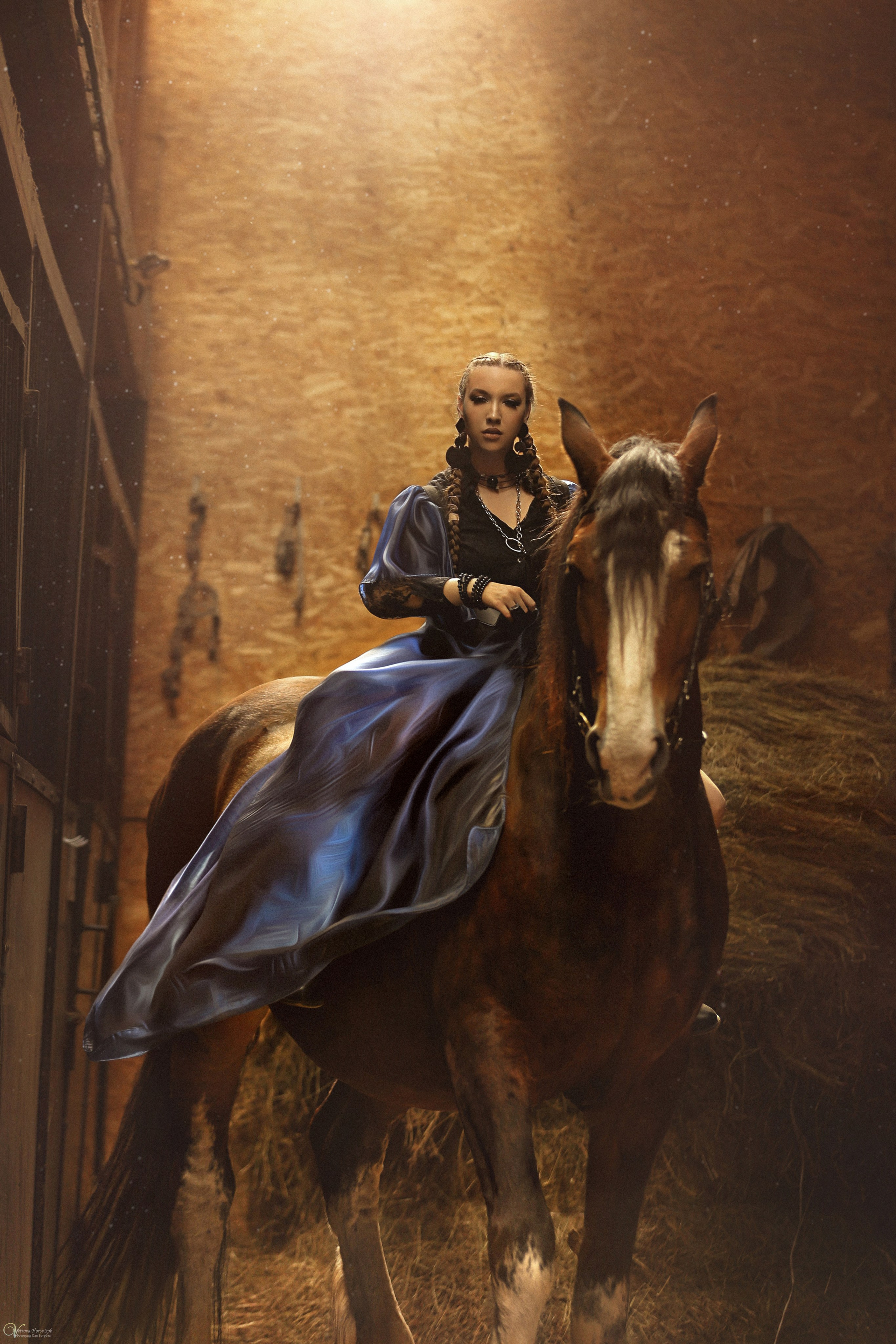 Фотосессии с лошадьми летом. Фотограф женский и мужской портрет Санкт-Петербург