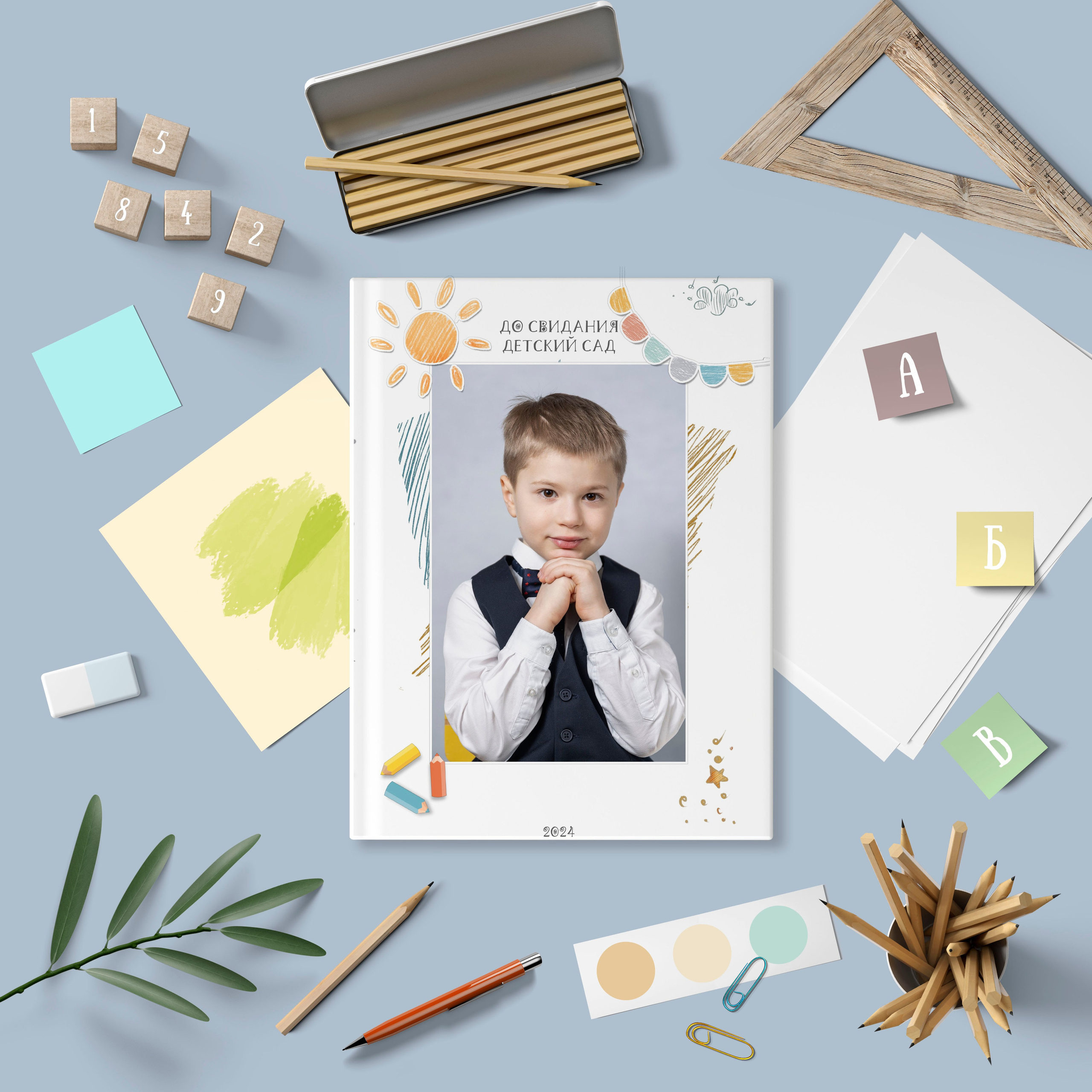 выпускной альбом для детского сада. позы для фотосессии в детском саду.