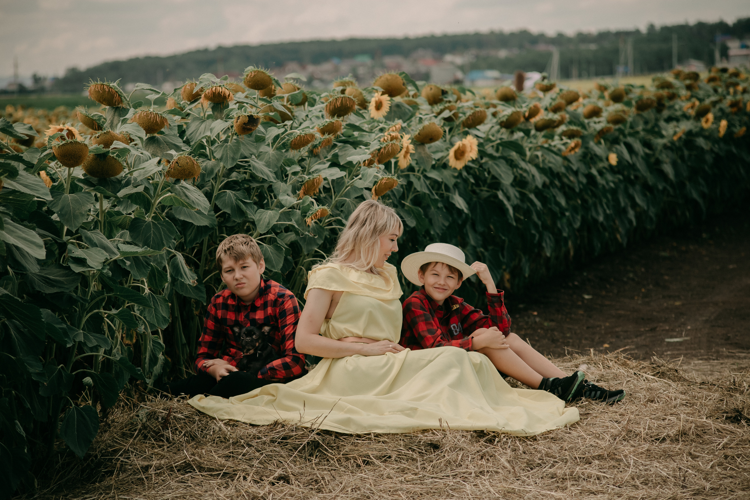 Прогулка в поле. Светлана, Матвей, Захар. Фотограф Регина Крикунова г. Красноярск