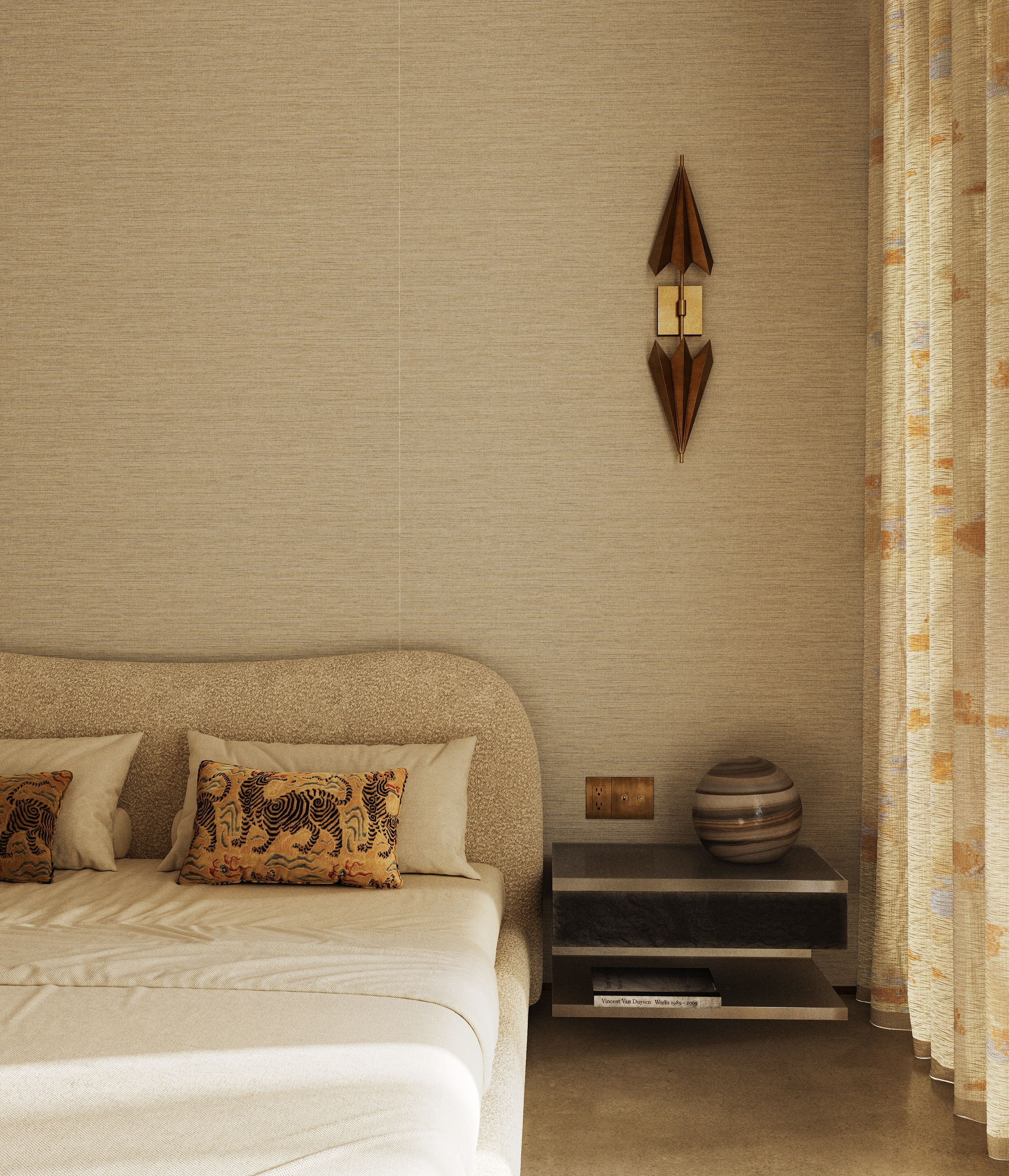 ГОСТЕВАЯ СПАЛЬНЯ В ВИЛЛЕ В ДУБАЕ. 3D визуализация дизайна интерьера. 3D interior design visualizer