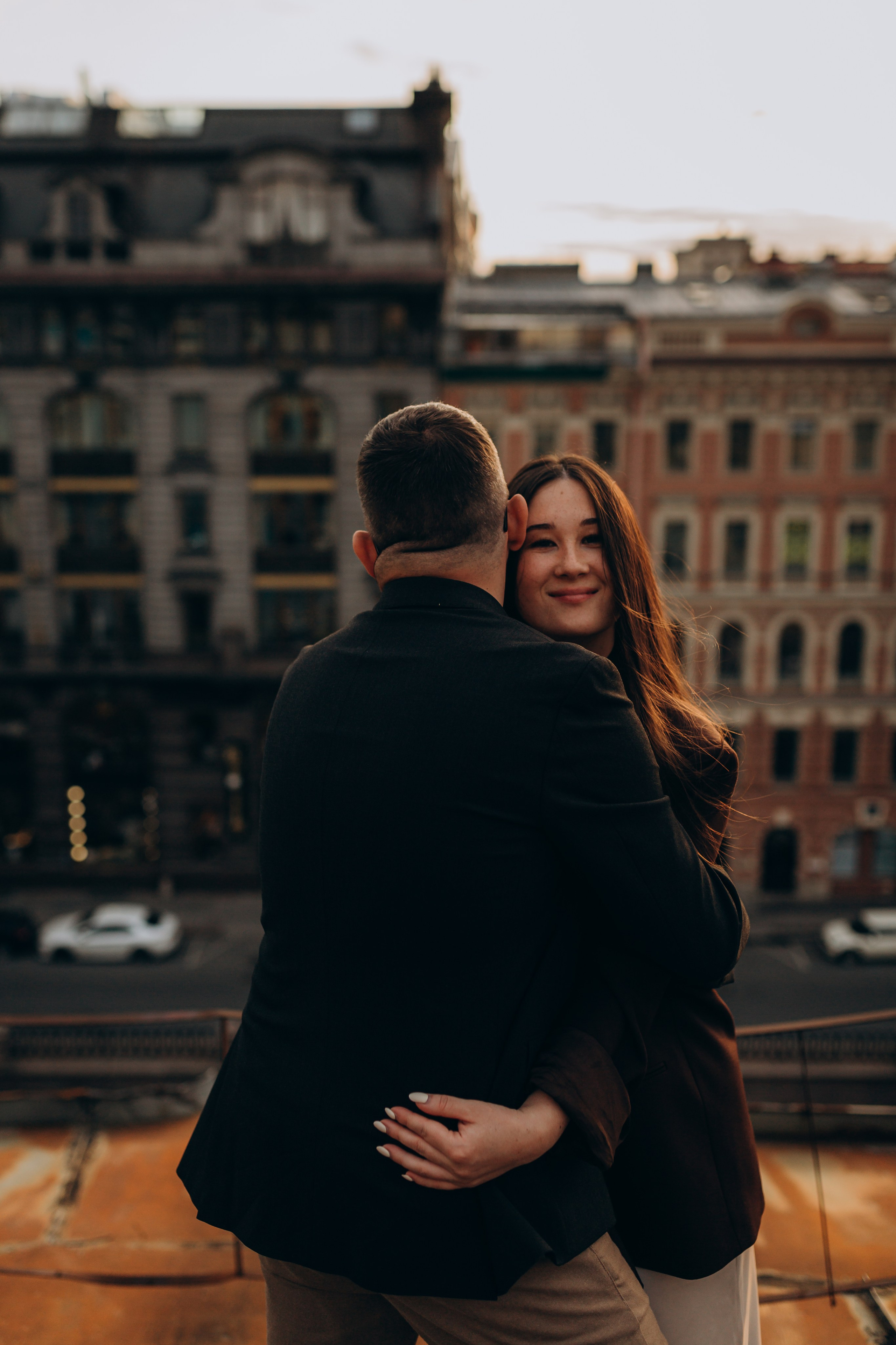 LoveStory на крышах Питера. Фотограф Санкт-Петербург Князева Елизавета