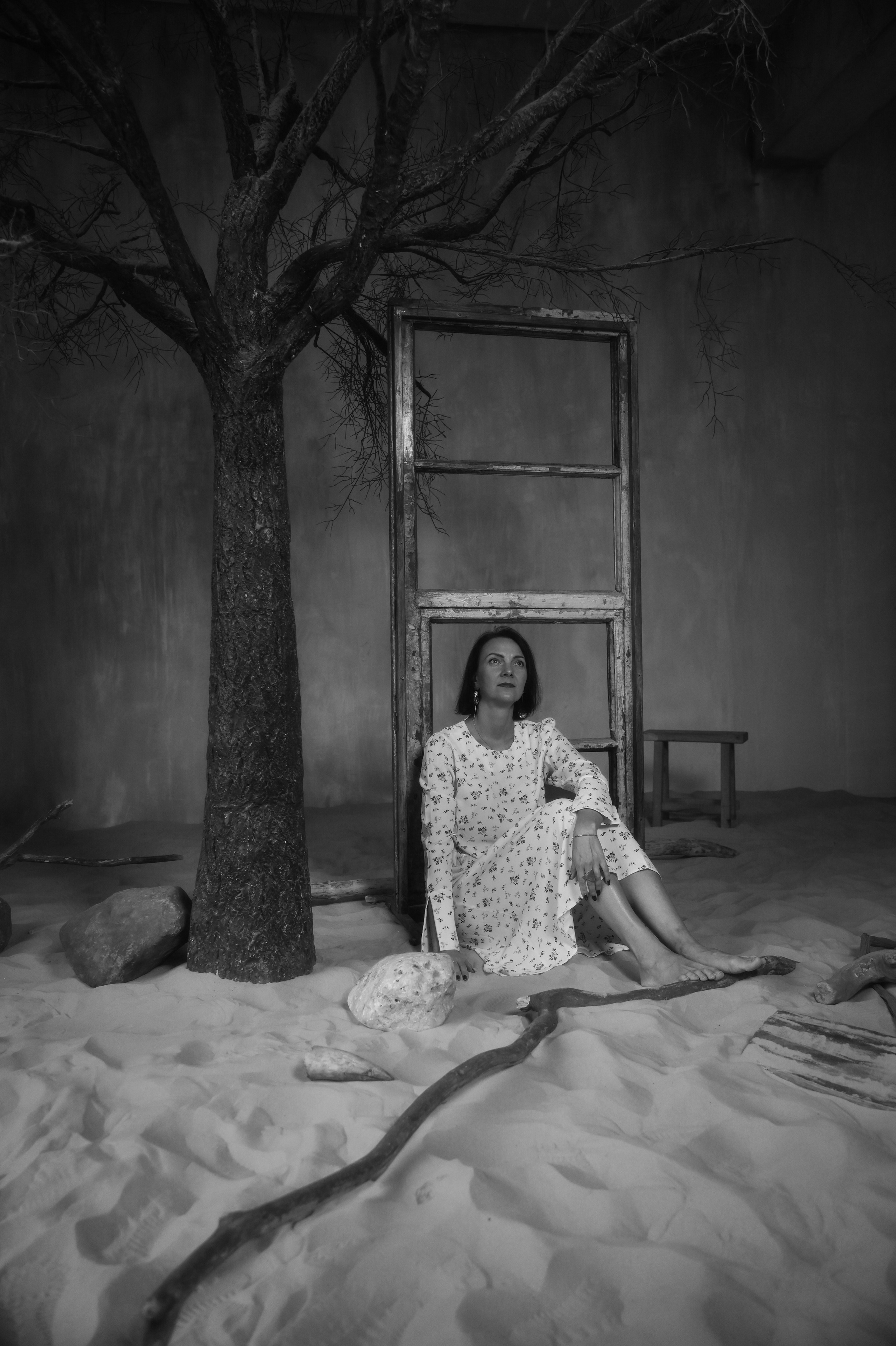 Женская фотосессия в студии с песком. Портретный фотограф в Москве Казьмина Олеся