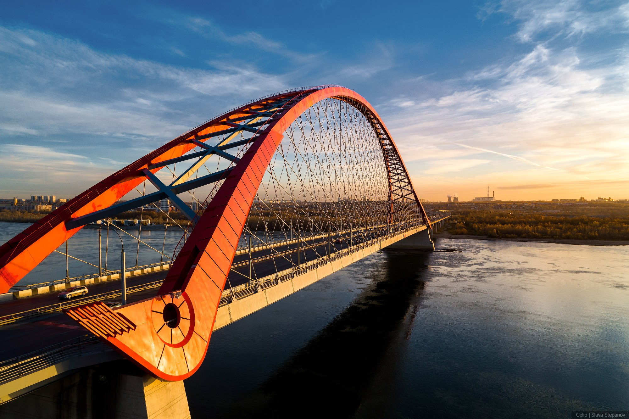Новосибирск бугринский мост через обь