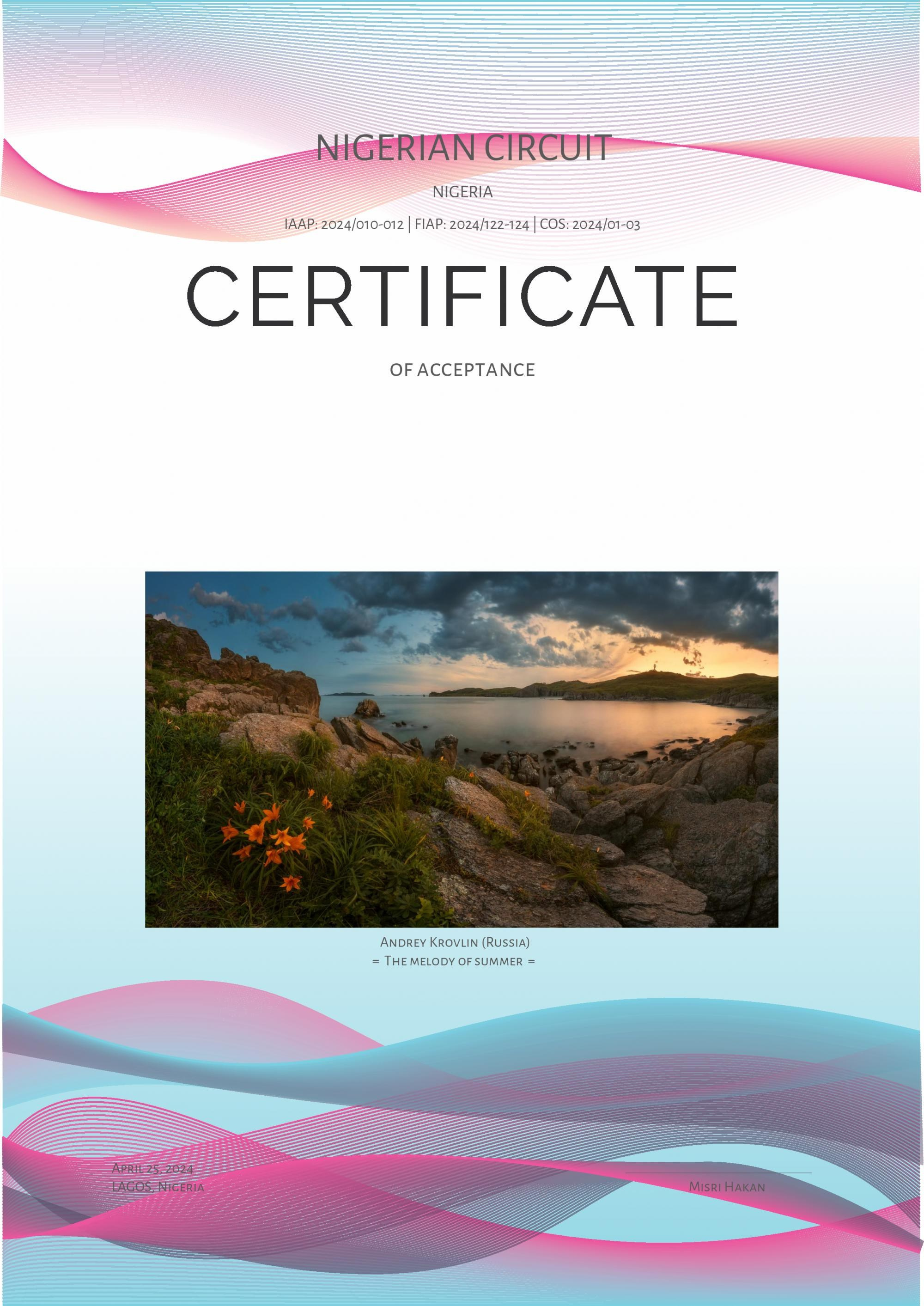 Остальные награды (дипломы, акцепты, работы участвующие в фотовыставках). Андрей Кровлин — фотограф в Славянке