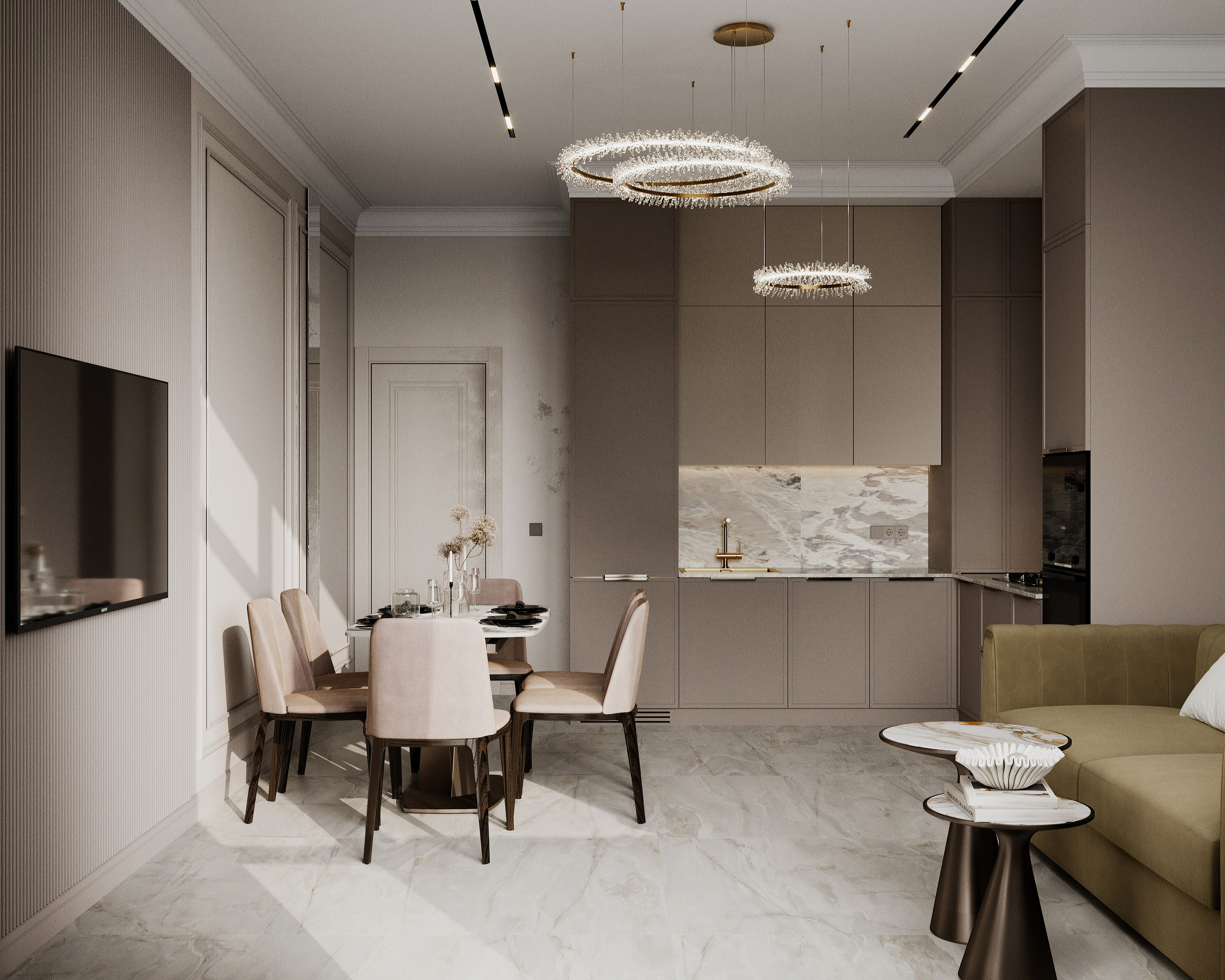 Земнухова Кухня-гостиная Финал. Визуализатор Векшина Елена