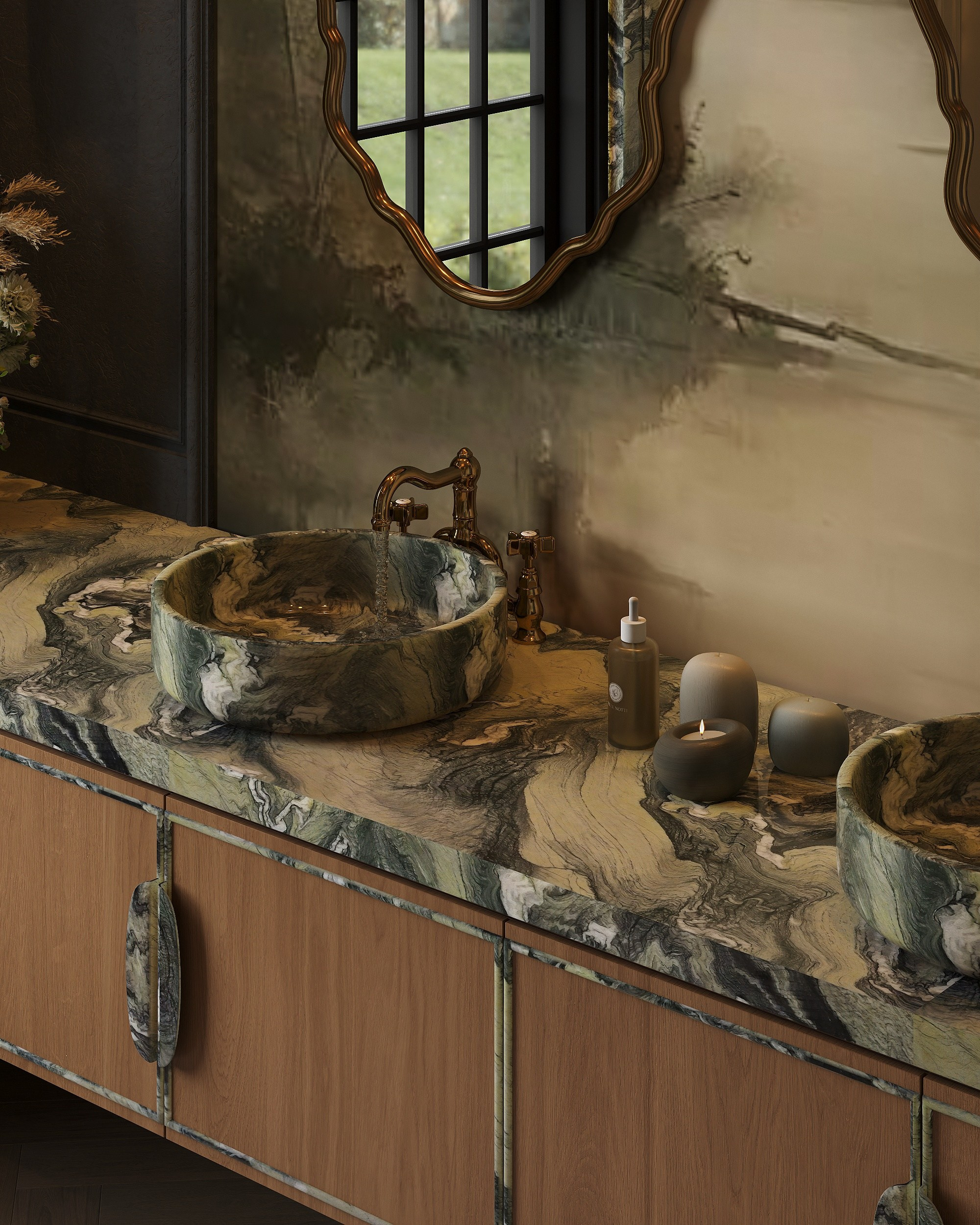 Vintage bathroom. Solovets visualization
