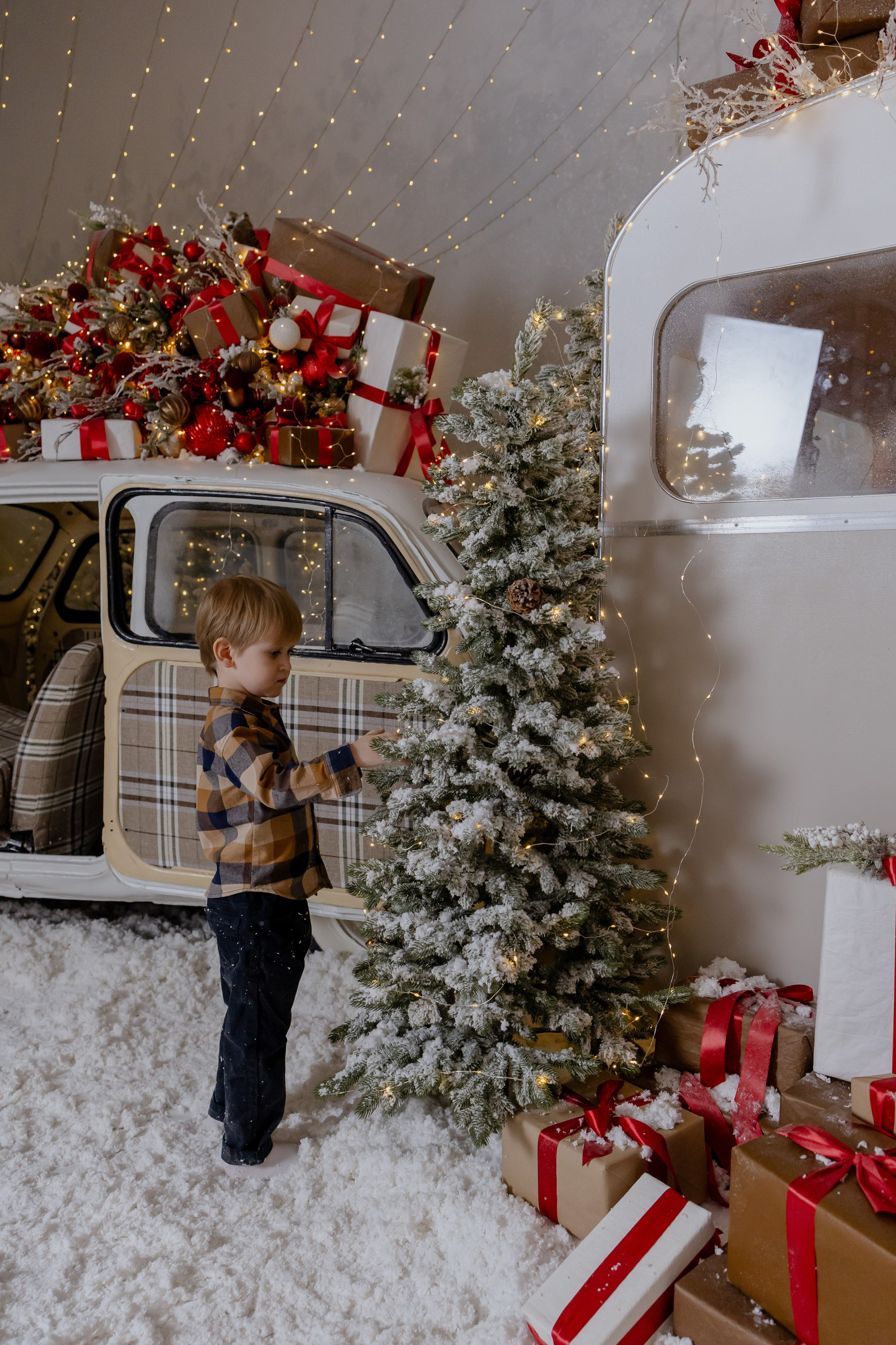 Новогодняя семейная съемка в студии. Фотограф в Новосибирске Екатерина Васильева