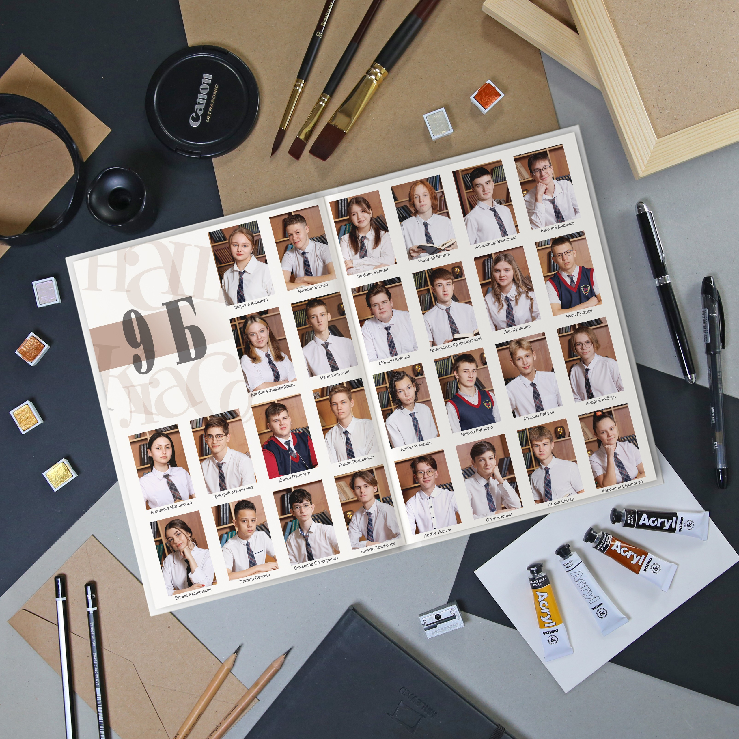 Варианты фотокниг для начальной и старшей школы. Детский школьный и семейный фотограф в Краснодаре