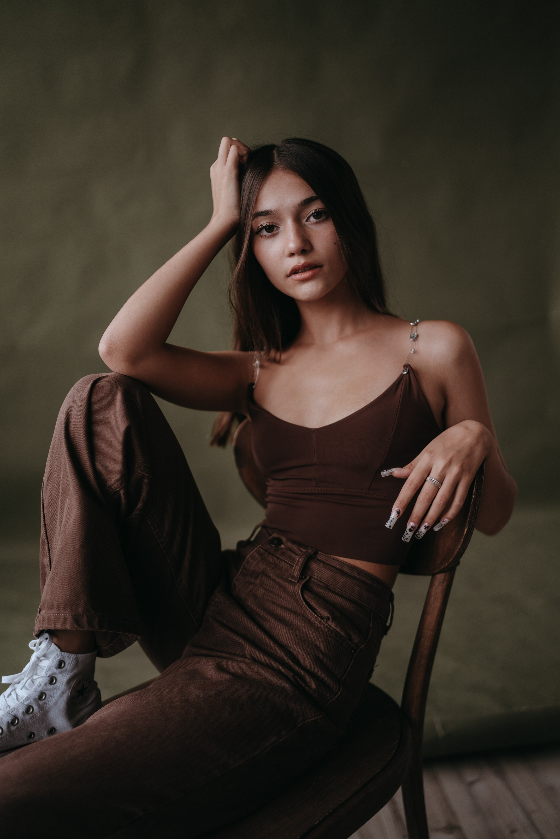 женский образ в фотостудии