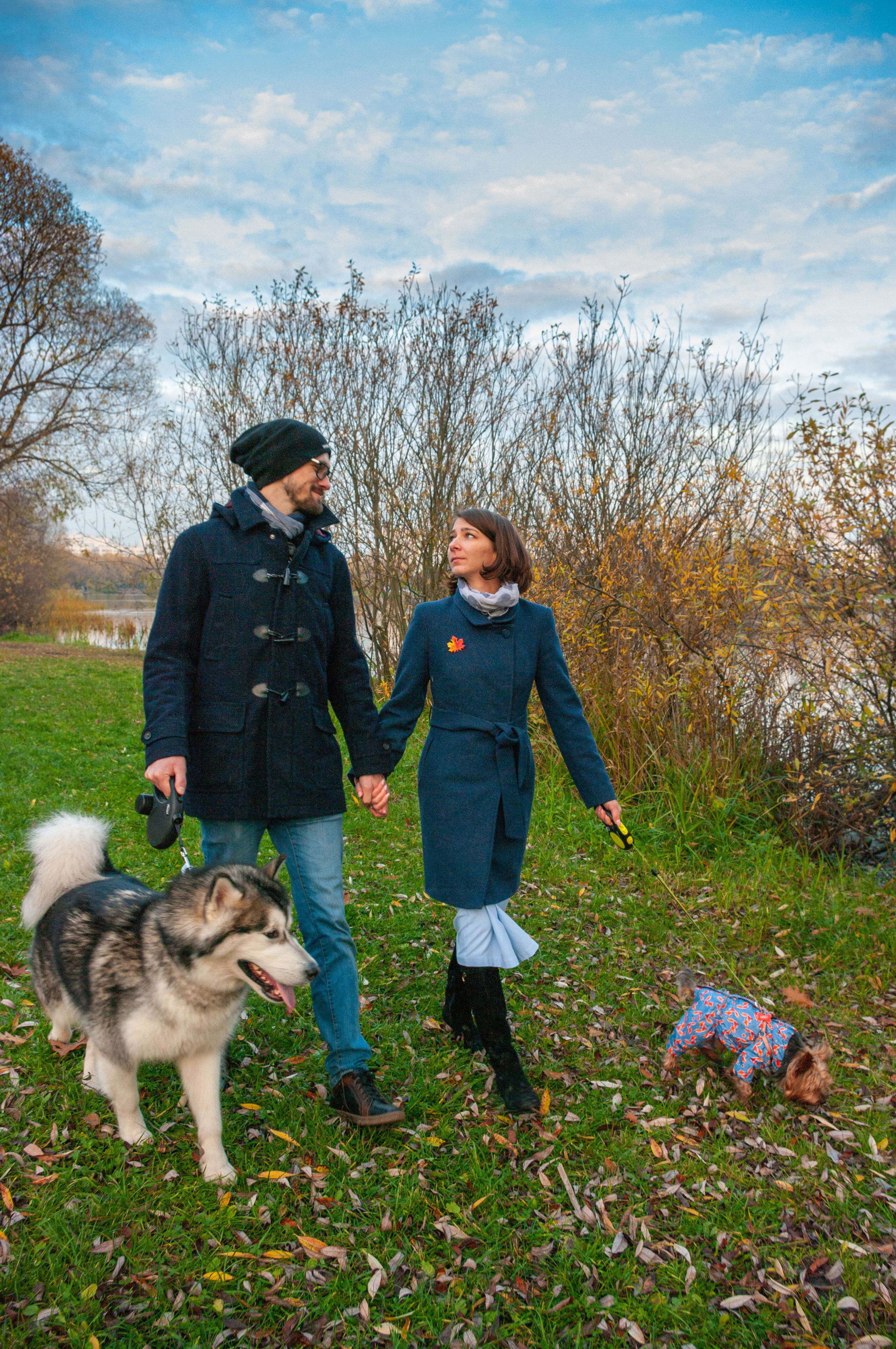 Прогулка. Арсентий и Надя, Кася и Шкед. Фотограф в Москве Леонид Калесник