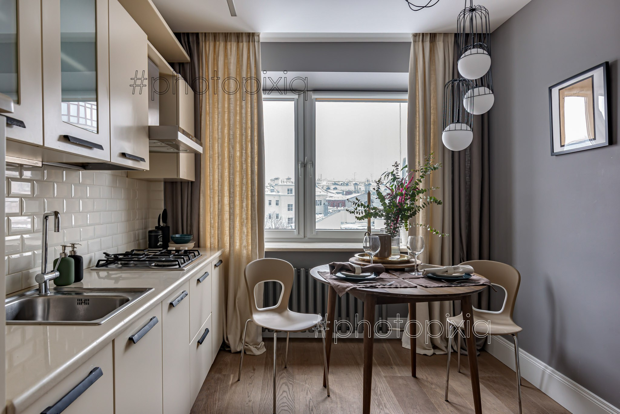 Интерьерный фотограф Кузнецов Сергей - фото дизайна кухни от J&M studio 