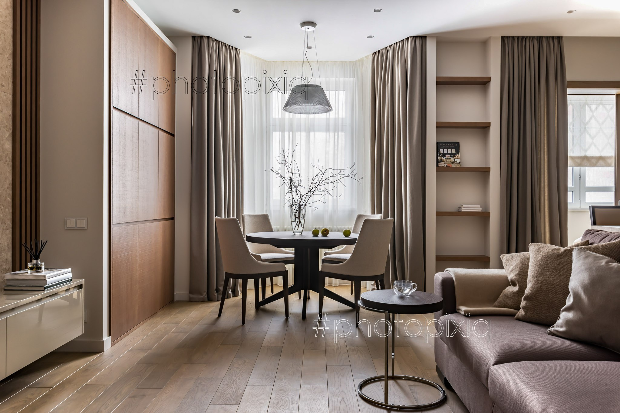 Интерьерная съёмка трёхкомнатной квартиры для дизайнера. Интерьерная съёмка и виртуальные туры — Интерьерный фотограф Кузнецов Сергей (photopixiq)