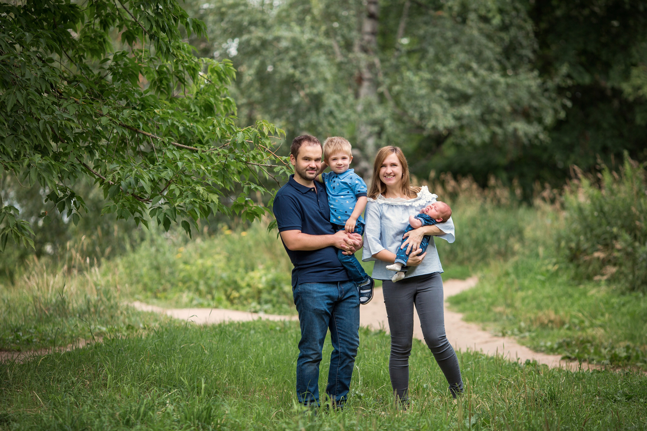 Евгения и семья. Фотограф на Крещение, семейный фотограф в Москве
