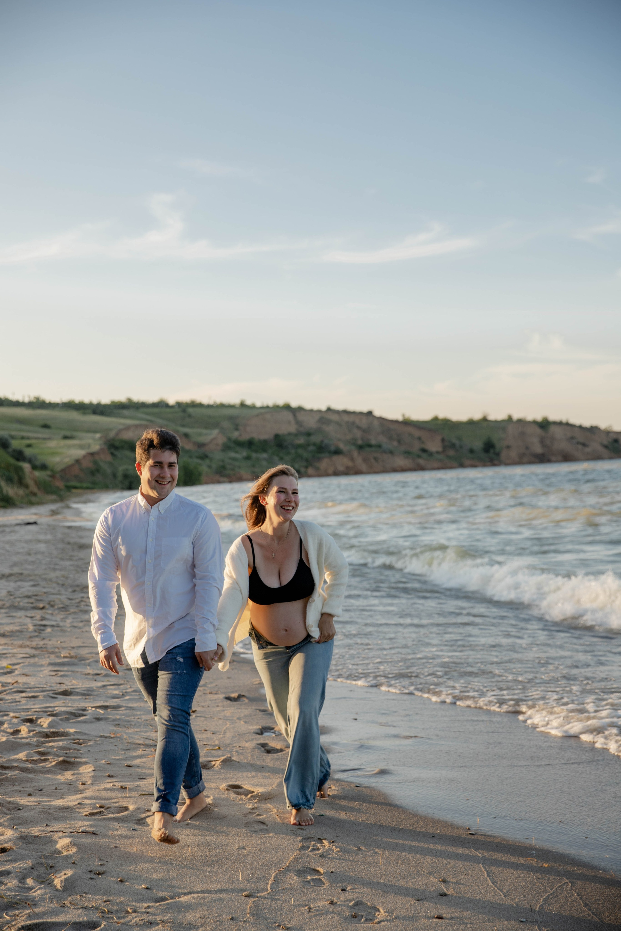 Фотосессия беременности на море. Свадебный фотограф Бакрымова Валентина