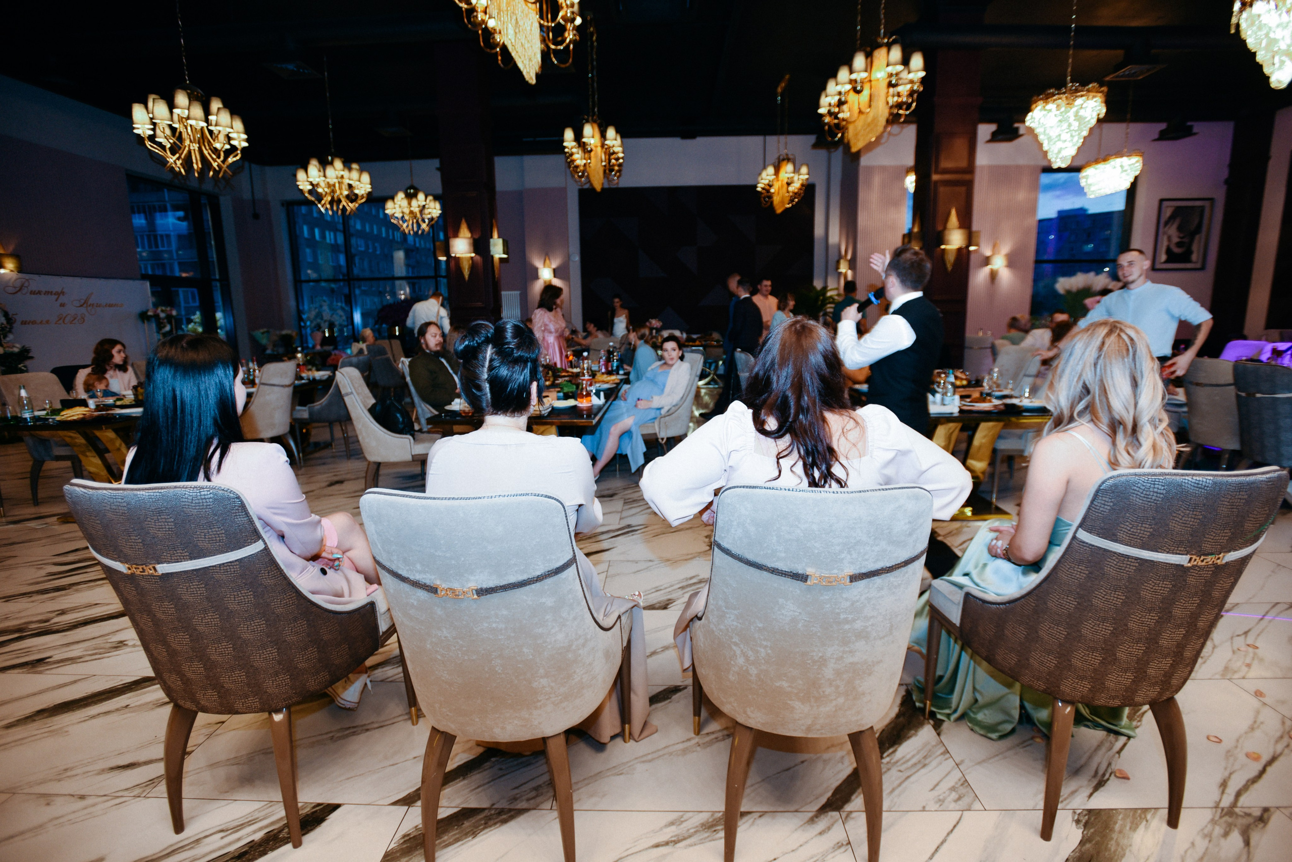 Виктор и Ангелина Банкет на 100 гостей Ресторан Segreto. Фотограф Лола Волна, город Москва