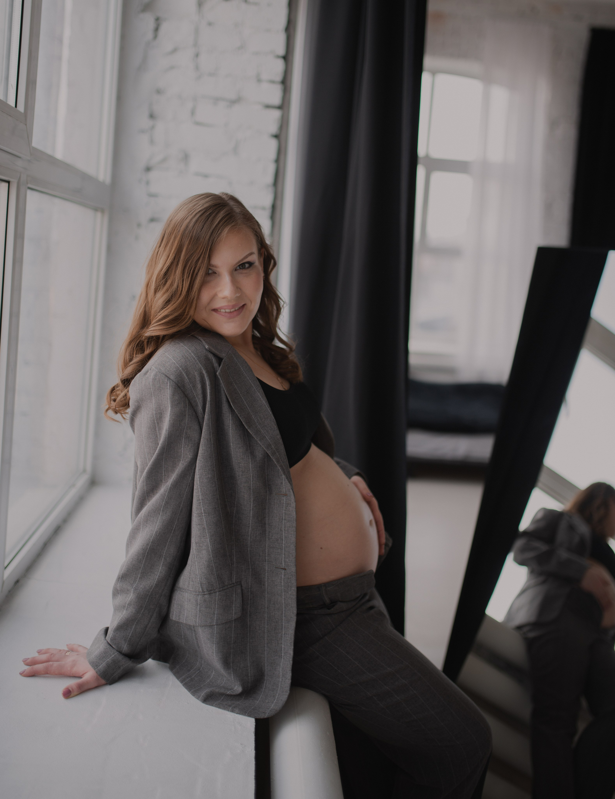 Фотосессия беременности в студии Бутово. Семейная фотосессия Бутово Москва фотограф Алина Морщагина