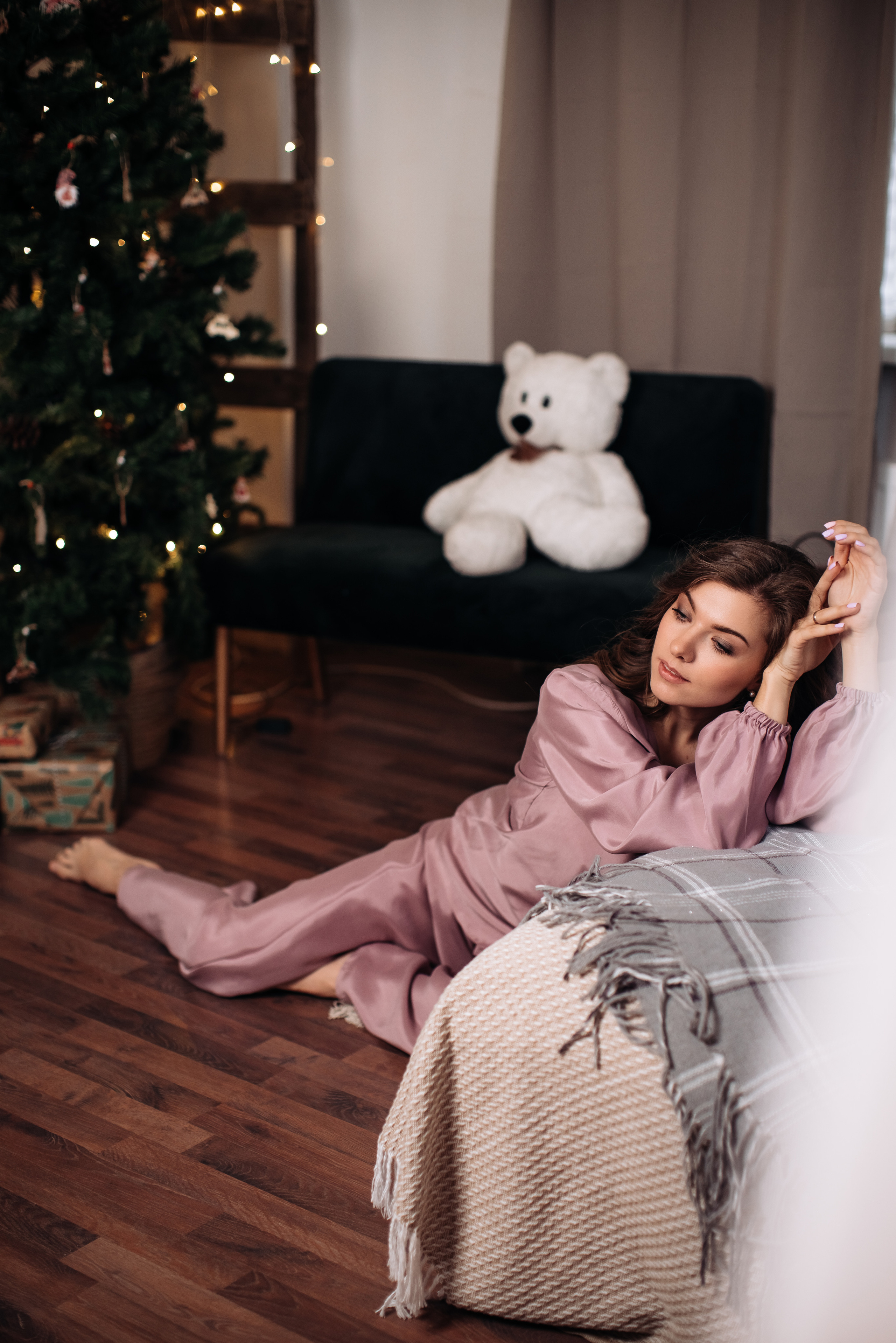 Евгения Новогоднее в пижамах. Анна Блохина Фотограф Звенигород Одинцово Истра Красногорск Москва