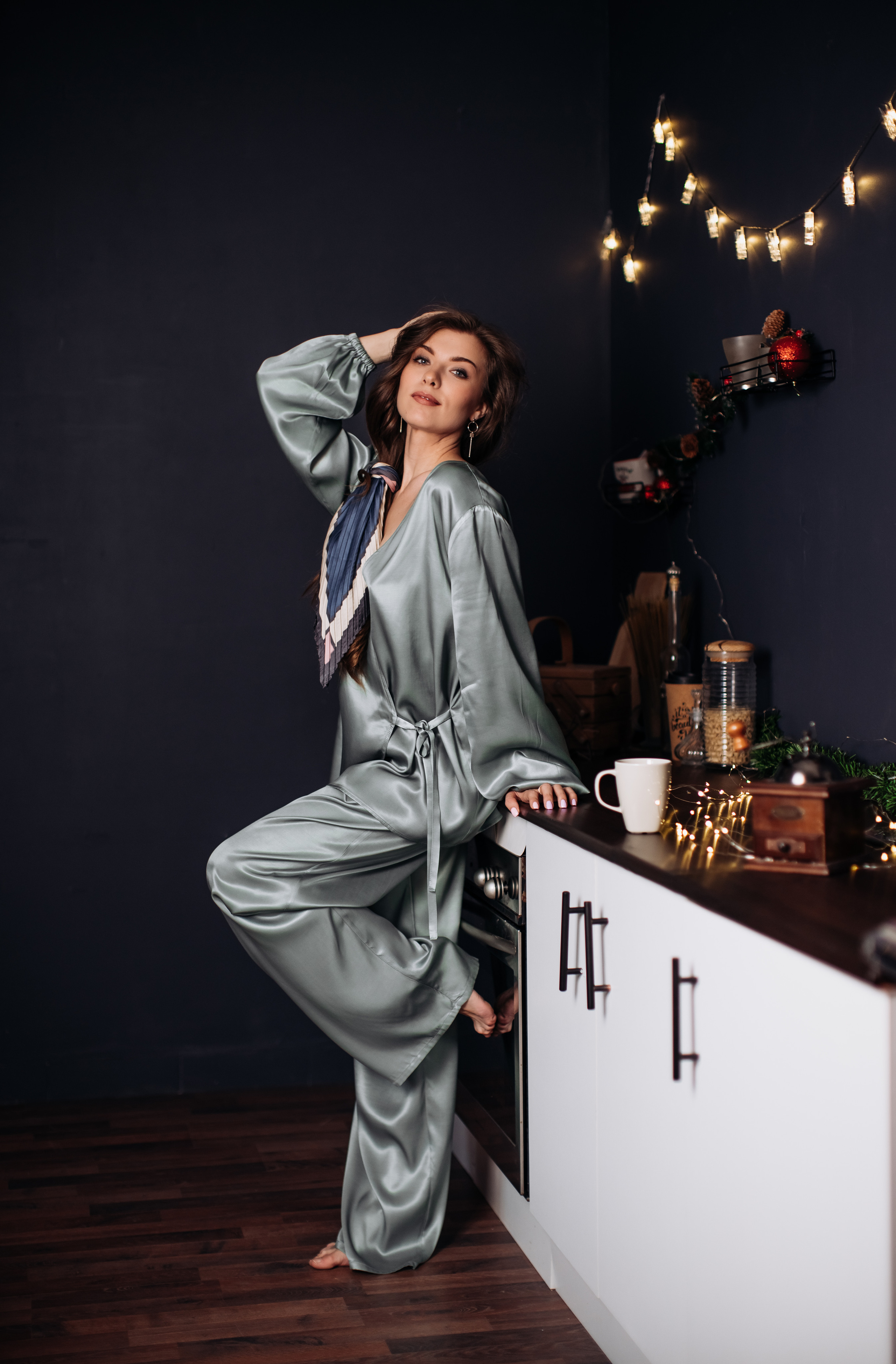 Евгения Новогоднее в пижамах. Анна Блохина Фотограф Звенигород Одинцово Истра Красногорск Москва