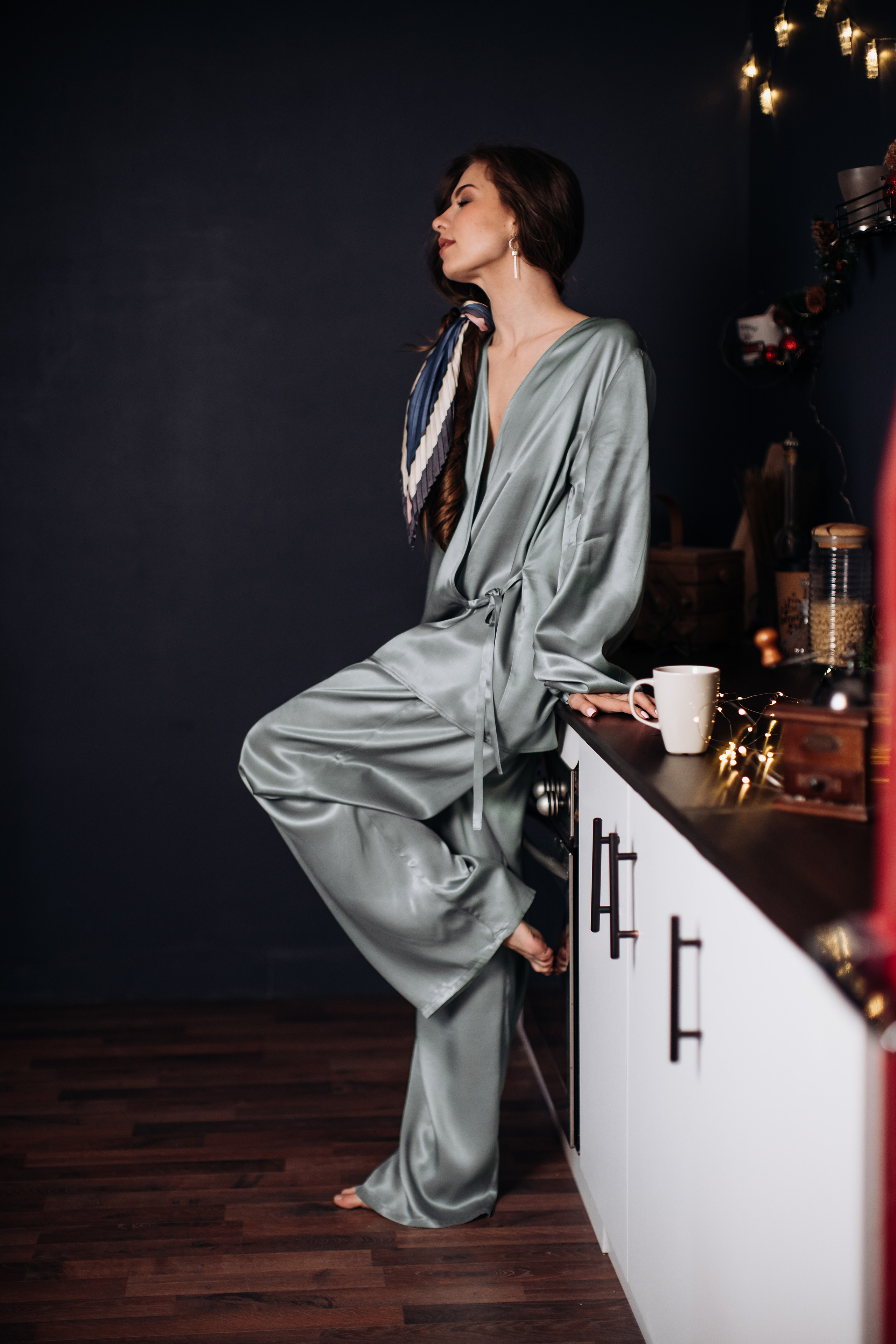 Евгения Новогоднее в пижамах. Анна Блохина Фотограф Звенигород Одинцово Истра Красногорск Москва